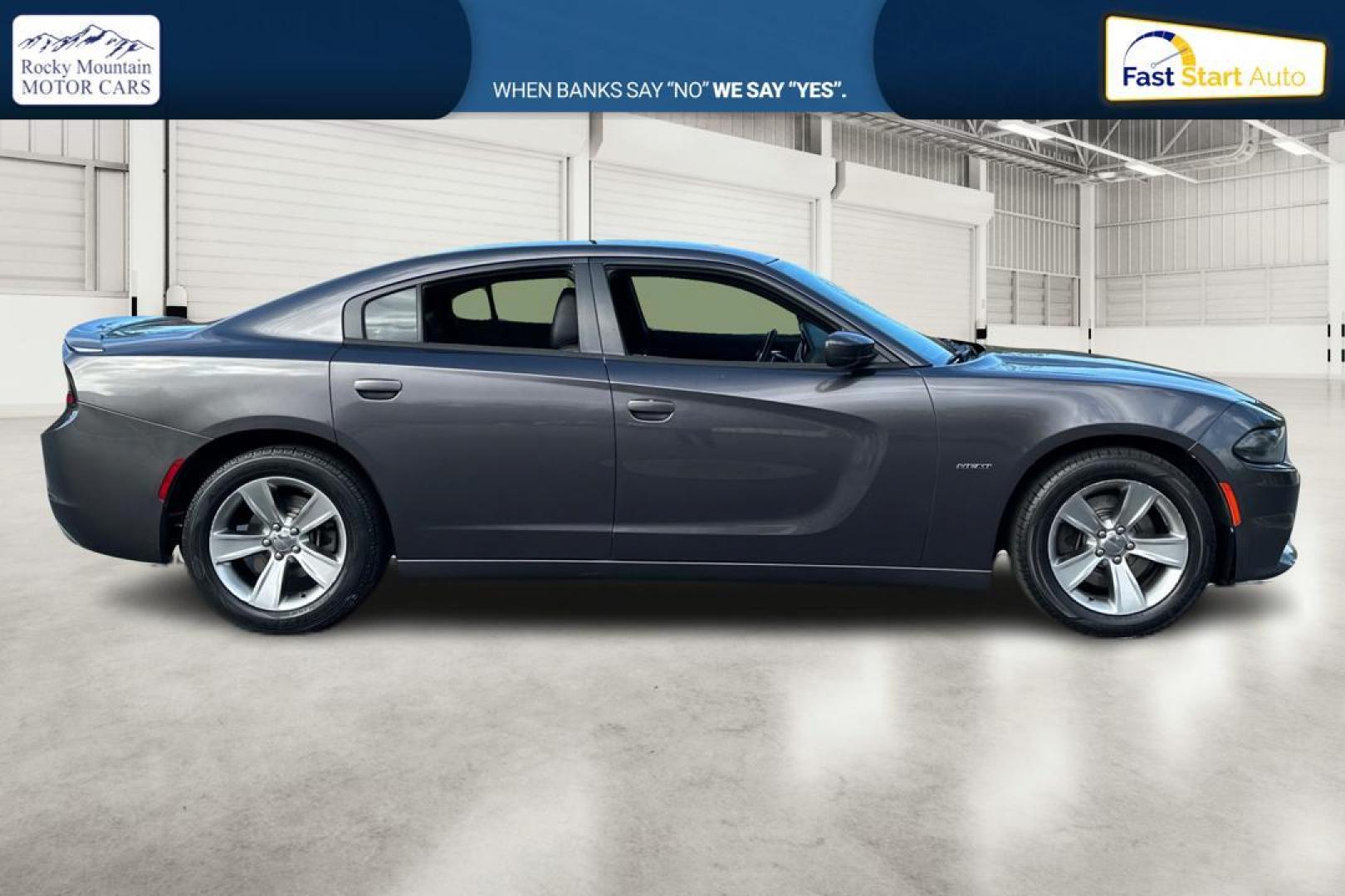 2015 Gray Dodge Charger R/T (2C3CDXCT0FH) with an 5.7L V8 OHV 16V engine, 8-Speed Automatic transmission, located at 7755 State Street, Midvale, UT, 84047, (801) 753-9063, 40.610329, -111.892159 - Photo#1