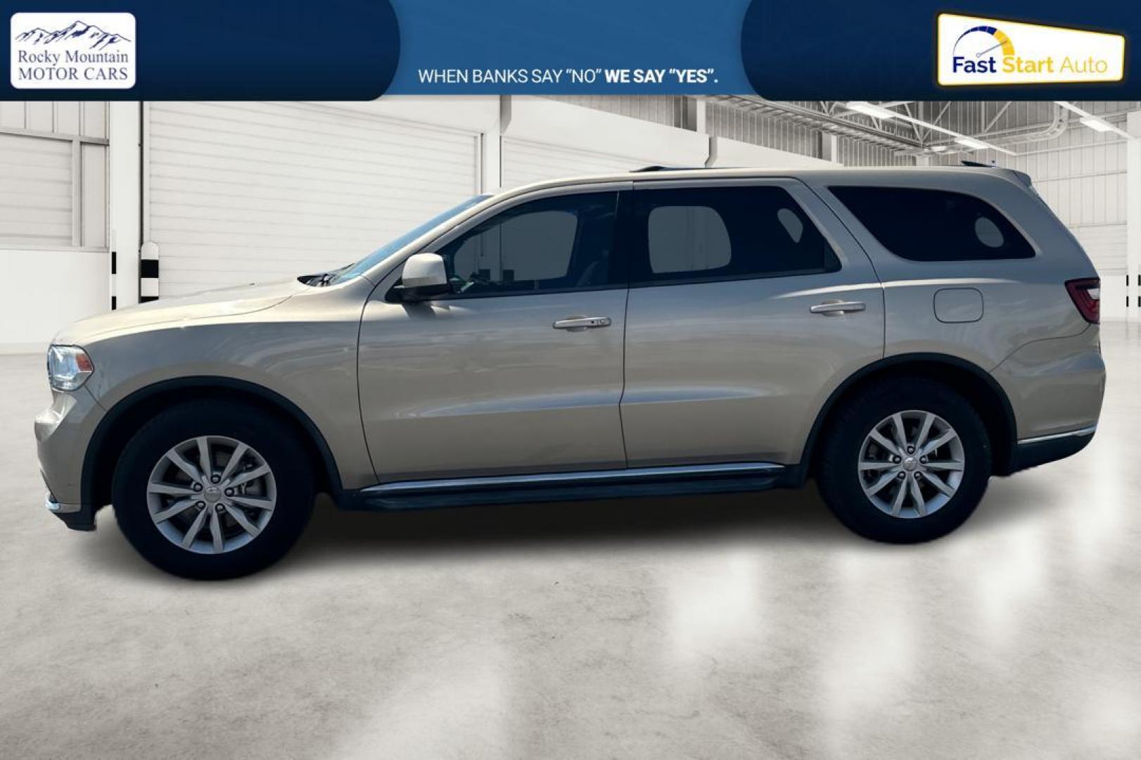 2015 Gold Dodge Durango SXT RWD (1C4RDHAG4FC) with an 3.6L V6 DOHC 24V engine, 8-Speed Automatic transmission, located at 7755 State Street, Midvale, UT, 84047, (801) 753-9063, 40.610329, -111.892159 - Photo#5