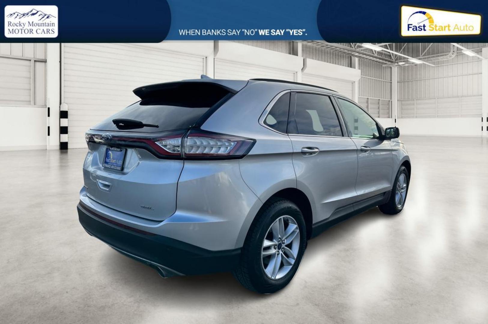 2015 Silver Ford Edge SEL FWD (2FMTK3J80FB) with an 3.5L V6 DOHC 24V engine, 6-Speed Automatic transmission, located at 7755 State Street, Midvale, UT, 84047, (801) 753-9063, 40.610329, -111.892159 - Photo#2