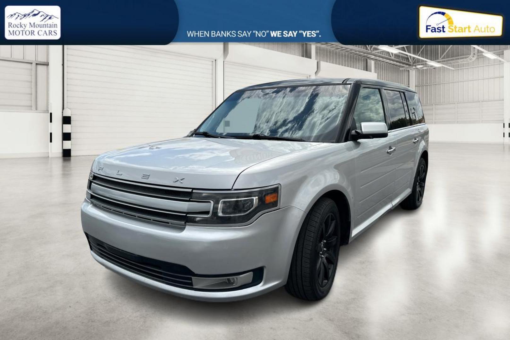 2015 Silver Ford Flex Limited AWD (2FMHK6D83FB) with an 3.5L V6 DOHC 24V engine, 6-Speed Automatic Overdrive transmission, located at 344 S Washington Blvd, Ogden, UT, 84404, (801) 399-1799, 41.255482, -111.970848 - Photo#6