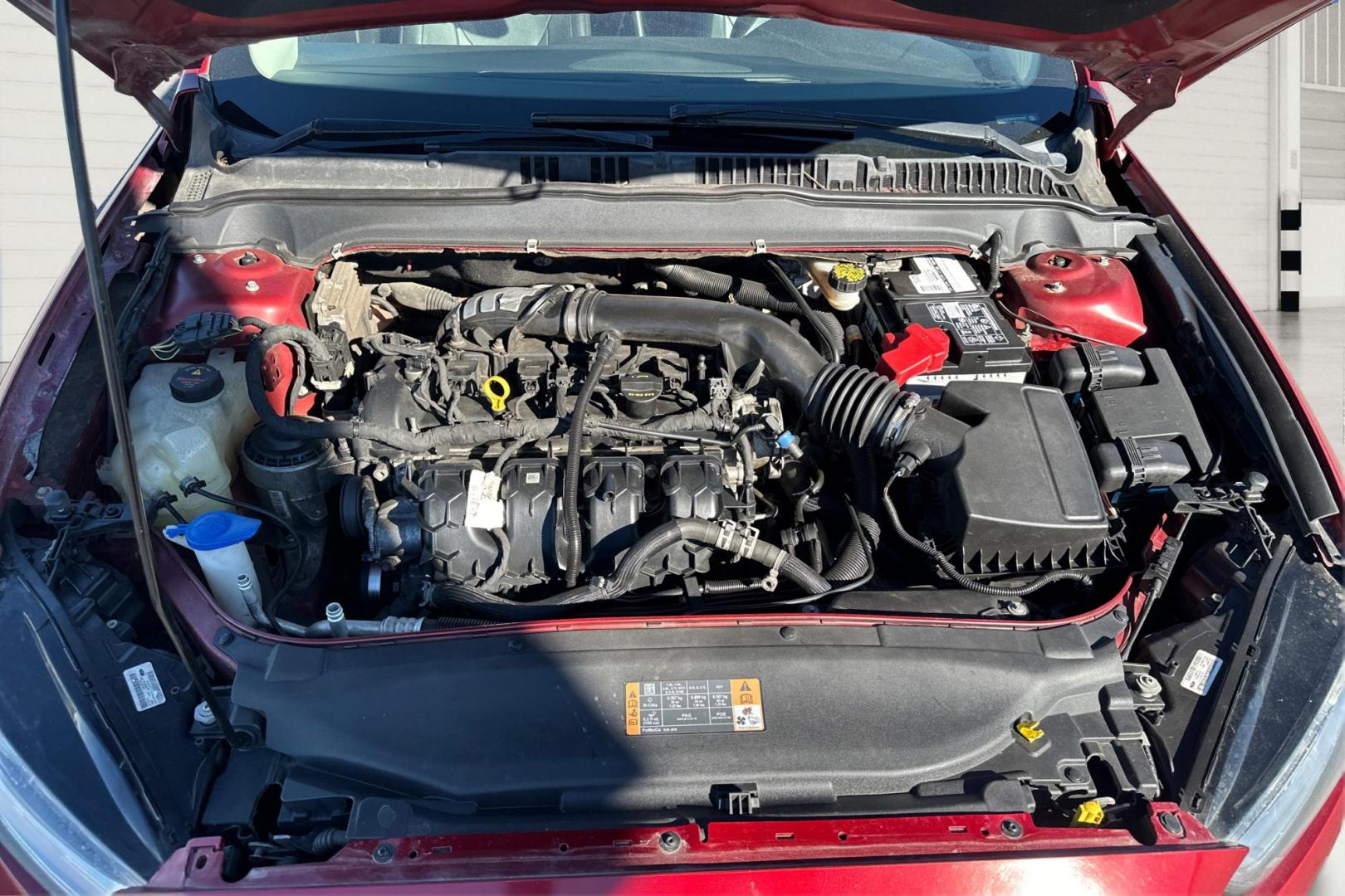 2015 Red Ford Fusion Titanium AWD (3FA6P0D90FR) with an 2.0L L4 DOHC 16V engine, Auto, 6-Spd w/SelShft transmission, located at 7755 State Street, Midvale, UT, 84047, (801) 753-9063, 40.610329, -111.892159 - Photo#10