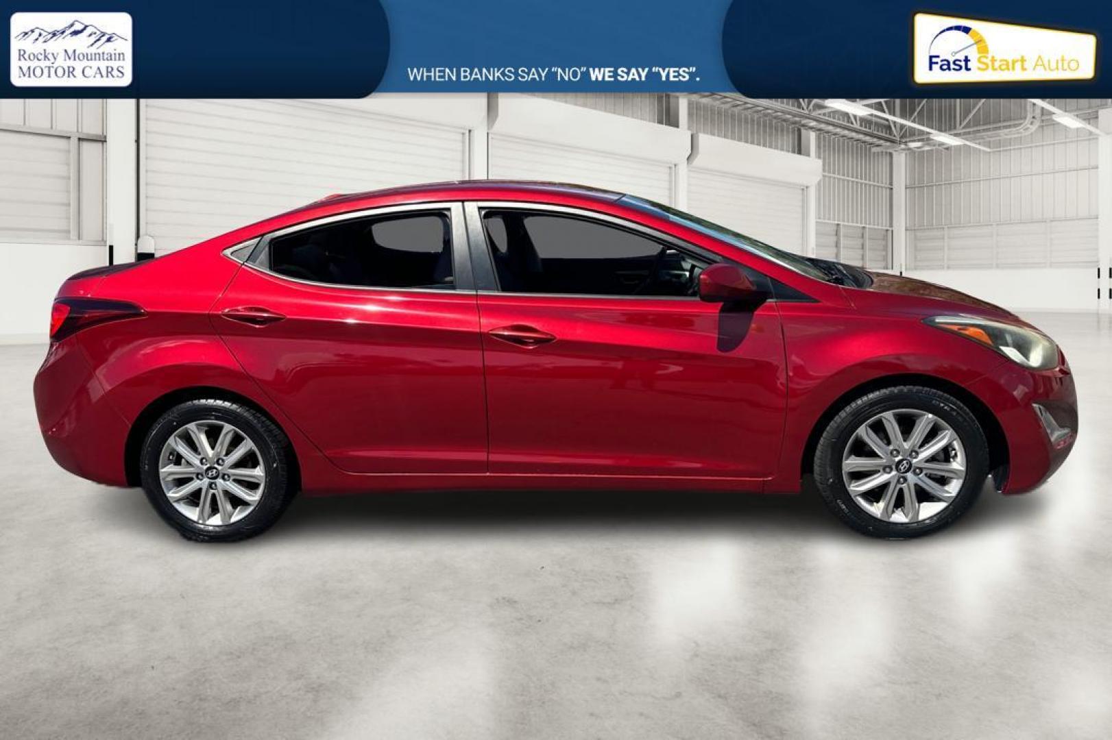 2015 Red Hyundai Elantra Limited (5NPDH4AE5FH) with an 1.8L L4 DOHC 16V engine, 6-Speed Automatic transmission, located at 767 S State Road, Pleasant Grove, UT, 84062, (801) 785-1058, 40.354839, -111.736687 - Photo#1