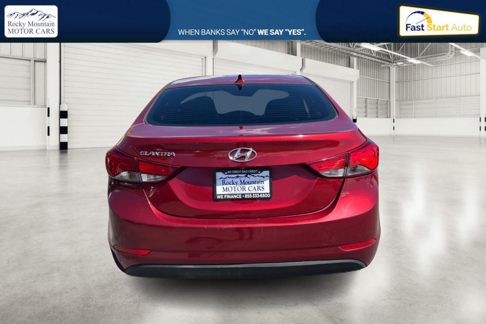 2015 Red Hyundai Elantra Limited (5NPDH4AE5FH) with an 1.8L L4 DOHC 16V engine, 6-Speed Automatic transmission, located at 767 S State Road, Pleasant Grove, UT, 84062, (801) 785-1058, 40.354839, -111.736687 - Photo#3