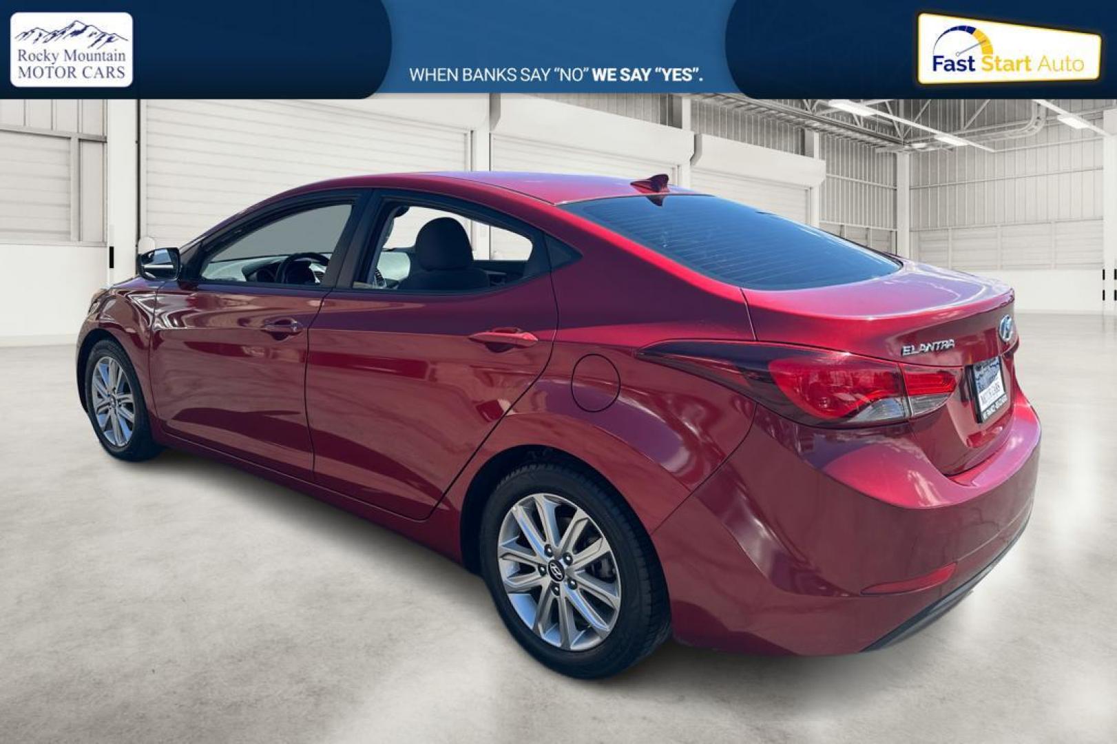 2015 Red Hyundai Elantra Limited (5NPDH4AE5FH) with an 1.8L L4 DOHC 16V engine, 6-Speed Automatic transmission, located at 767 S State Road, Pleasant Grove, UT, 84062, (801) 785-1058, 40.354839, -111.736687 - Photo#4