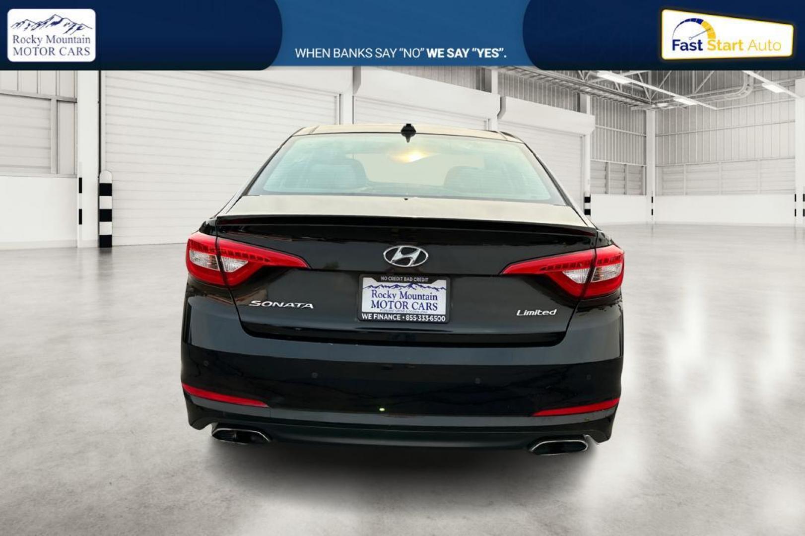 2015 Black Hyundai Sonata Sport (5NPE34AF4FH) with an 2.4L L4 DOHC 16V engine, 6-Speed Automatic transmission, located at 767 S State Road, Pleasant Grove, UT, 84062, (801) 785-1058, 40.354839, -111.736687 - Photo#4