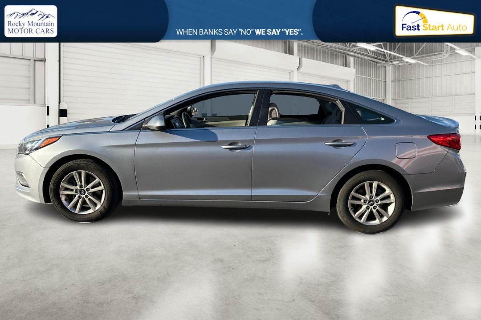 2015 Gray Hyundai Sonata ECO (5NPE24AF6FH) with an 1.6L L4 DOHC 16V engine, 7-Speed Automatic transmission, located at 767 S State Road, Pleasant Grove, UT, 84062, (801) 785-1058, 40.354839, -111.736687 - Photo#6