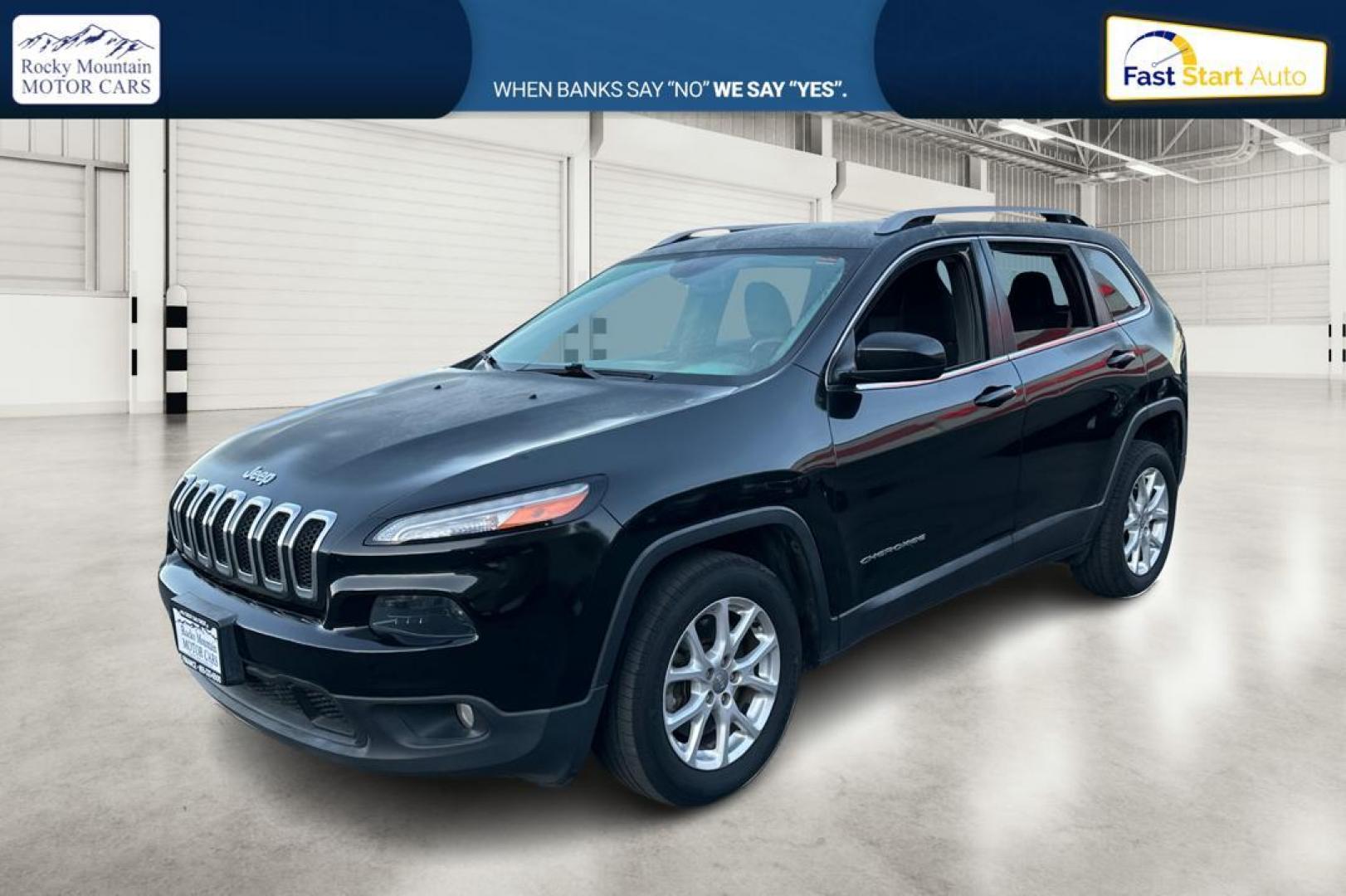 2015 Black Jeep Cherokee Latitude FWD (1C4PJLCB7FW) with an 2.4L L4 DOHC 16V engine, 9-Speed Automatic transmission, located at 344 S Washington Blvd, Ogden, UT, 84404, (801) 399-1799, 41.255482, -111.970848 - Photo#8