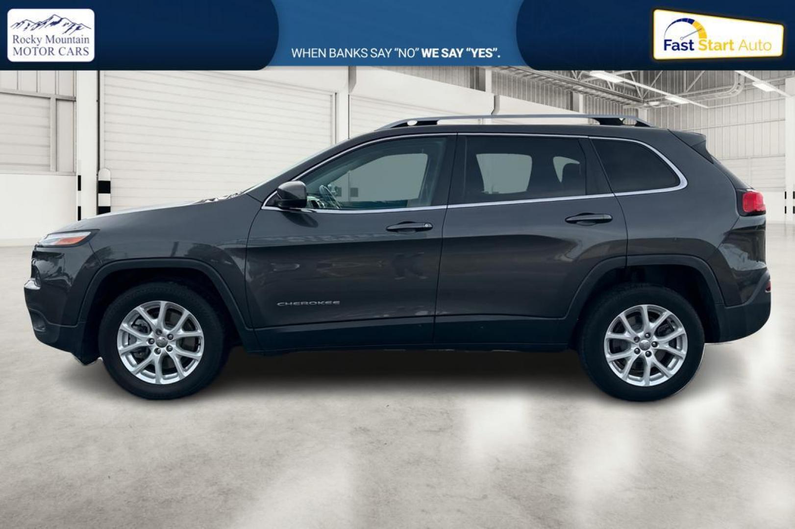 2015 Gray Jeep Cherokee Latitude FWD (1C4PJLCS0FW) with an 3.2L V6 DOHC 24V engine, 9-Speed Automatic transmission, located at 7755 State Street, Midvale, UT, 84047, (801) 753-9063, 40.610329, -111.892159 - Photo#6