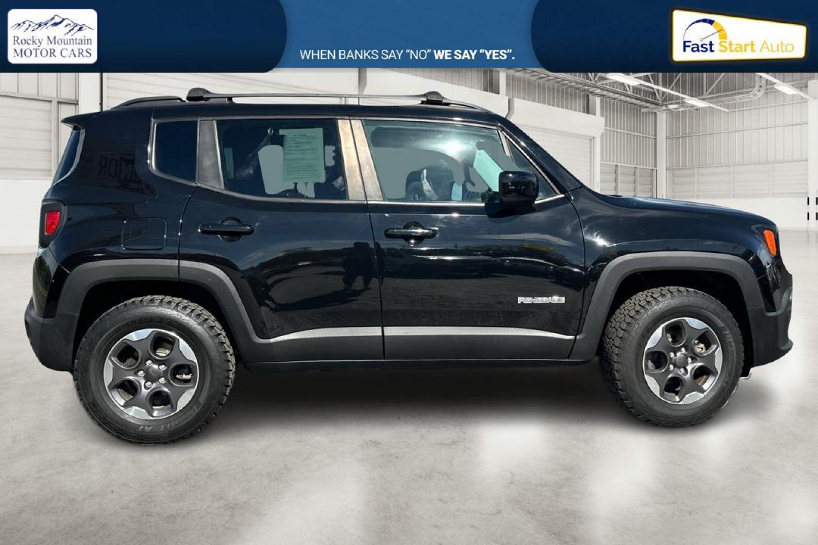 2015 Black Jeep Renegade Latitude FWD (ZACCJABH8FP) with an 1.4L L4 DOHC 16V TURBO engine, 6M transmission, located at 7755 State Street, Midvale, UT, 84047, (801) 753-9063, 40.610329, -111.892159 - Photo#1