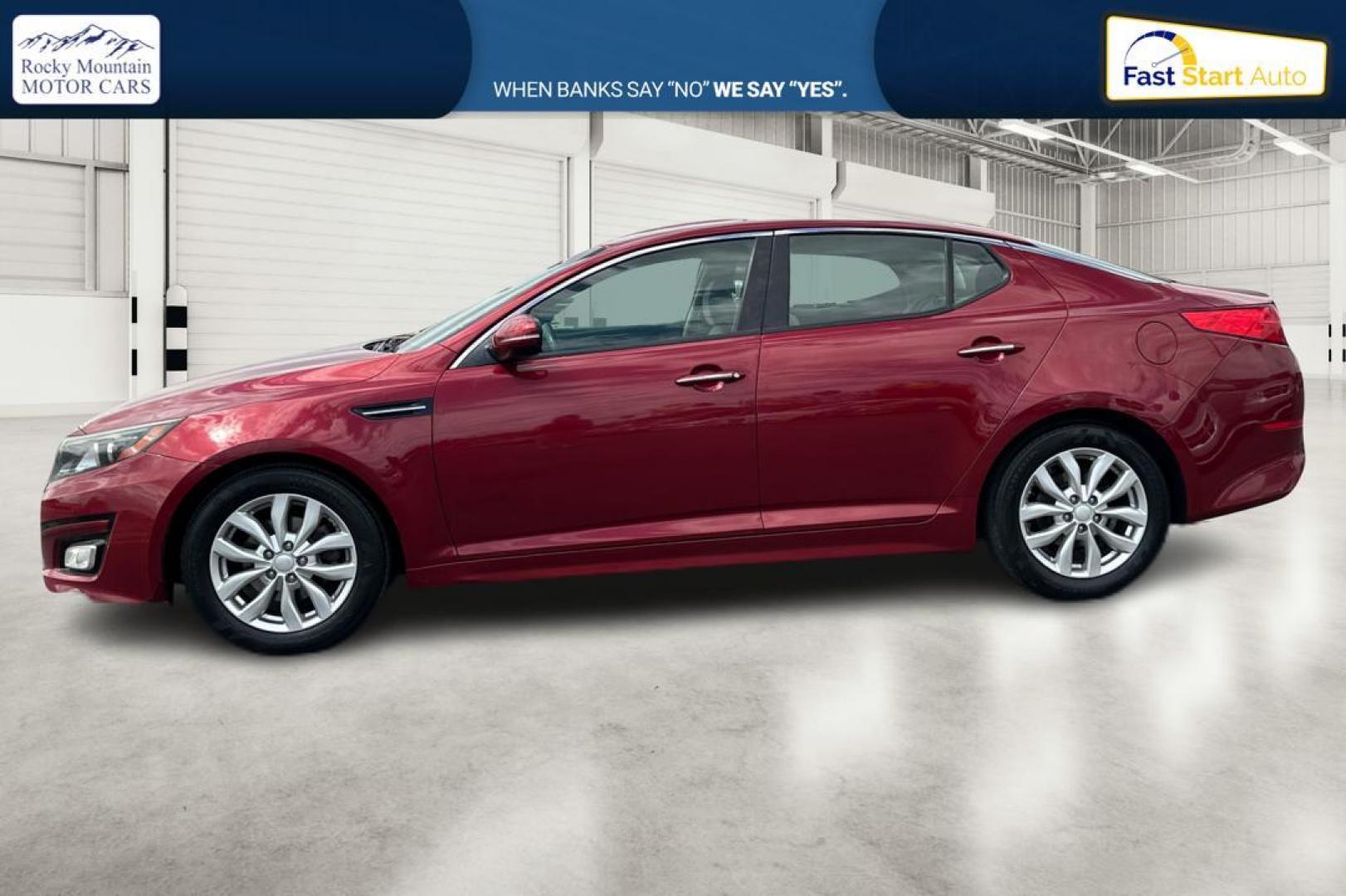 2015 Red Kia Optima LX (5XXGM4A73FG) with an 2.4L L4 DOHC 16V engine, 6-Speed Automatic transmission, located at 7755 State Street, Midvale, UT, 84047, (801) 753-9063, 40.610329, -111.892159 - Photo#5