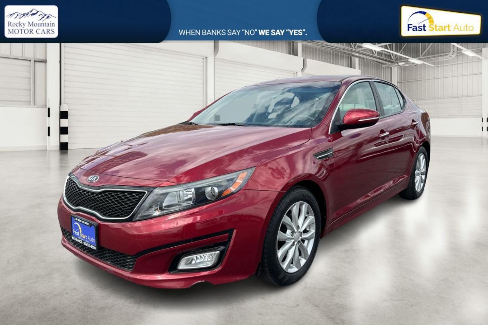 2015 Red Kia Optima LX (5XXGM4A73FG) with an 2.4L L4 DOHC 16V engine, 6-Speed Automatic transmission, located at 7755 State Street, Midvale, UT, 84047, (801) 753-9063, 40.610329, -111.892159 - Photo#6