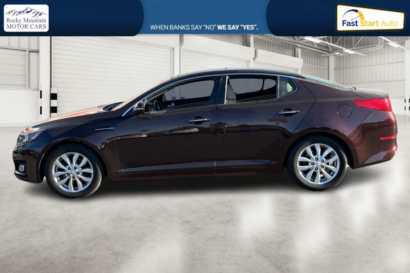 2015 Purple Kia Optima EX (5XXGN4A70FG) with an 2.4L L4 DOHC 16V engine, 6-Speed Automatic transmission, located at 767 S State Road, Pleasant Grove, UT, 84062, (801) 785-1058, 40.354839, -111.736687 - Photo#6