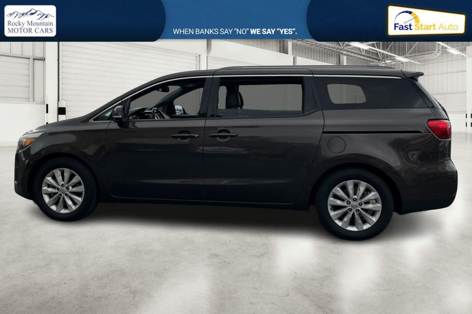 2015 Brown Kia Sedona EX (KNDMC5C12F6) with an 3.3L V6 DOHC 24V engine, 6-Speed Automatic transmission, located at 767 S State Road, Pleasant Grove, UT, 84062, (801) 785-1058, 40.354839, -111.736687 - Photo#6