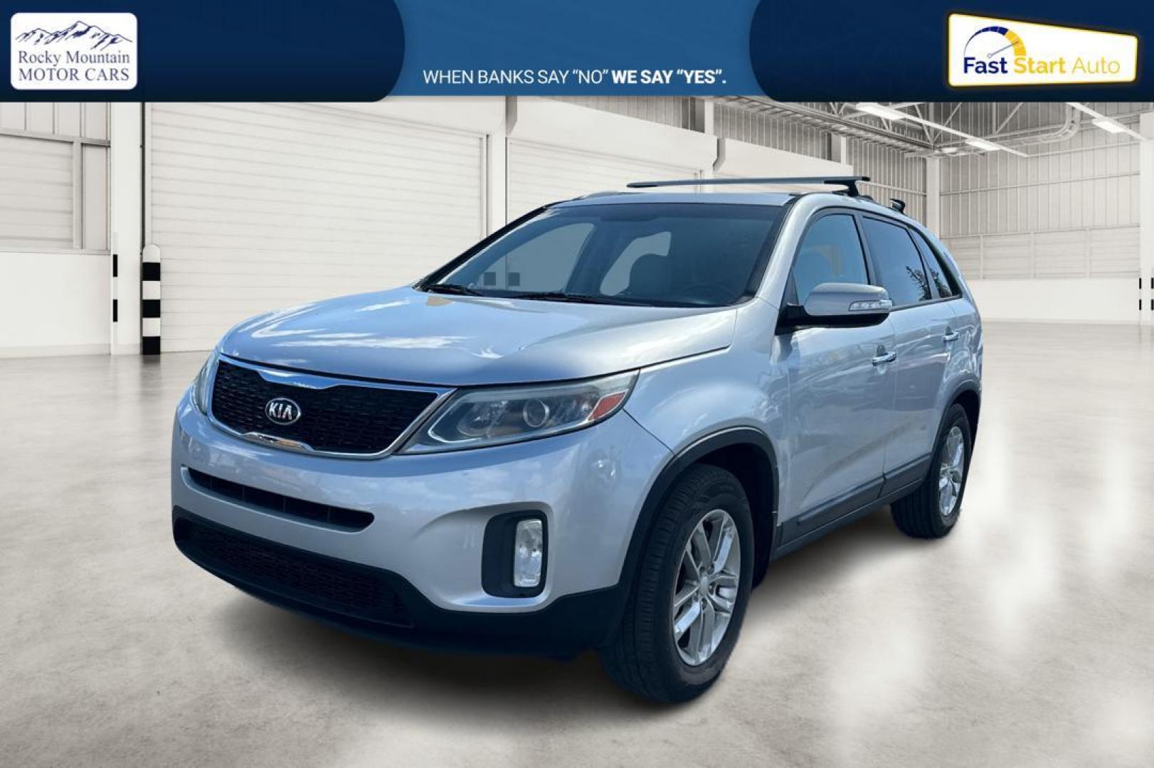 2015 Silver Kia Sorento LX V6 FWD (5XYKT4A7XFG) with an 3.3L V6 DOHC 24V engine, 6-Speed Automatic transmission, located at 767 S State Road, Pleasant Grove, UT, 84062, (801) 785-1058, 40.354839, -111.736687 - Photo#8