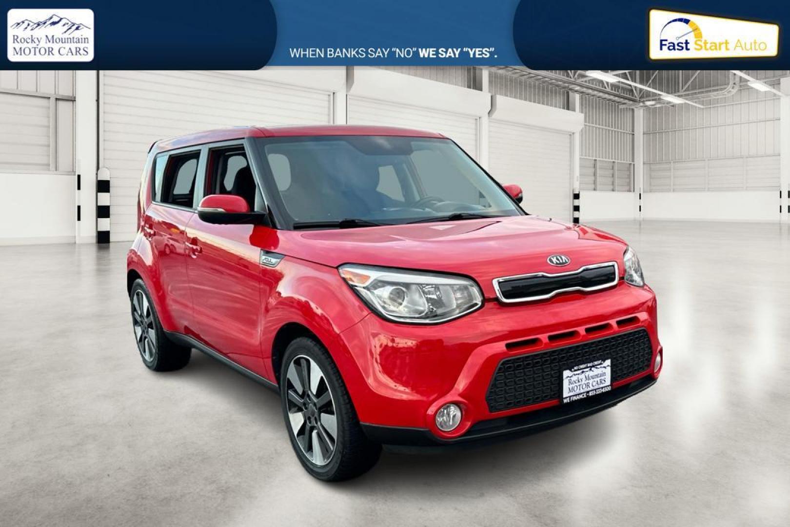 2015 Red Kia Soul ! (KNDJX3A50F7) with an 2.0L L4 DOHC 16V engine, 6-Speed Automatic transmission, located at 7755 State Street, Midvale, UT, 84047, (801) 753-9063, 40.610329, -111.892159 - Photo#0