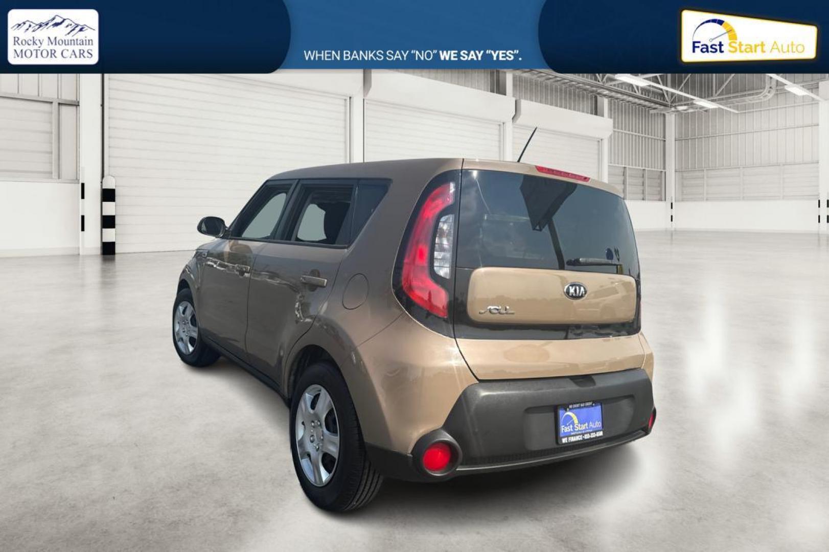 2015 Tan Kia Soul Base (KNDJN2A28F7) with an 1.6L L4 DOHC 16V engine, Manual, 6-Spd transmission, located at 767 S State Road, Pleasant Grove, UT, 84062, (801) 785-1058, 40.354839, -111.736687 - Photo#5