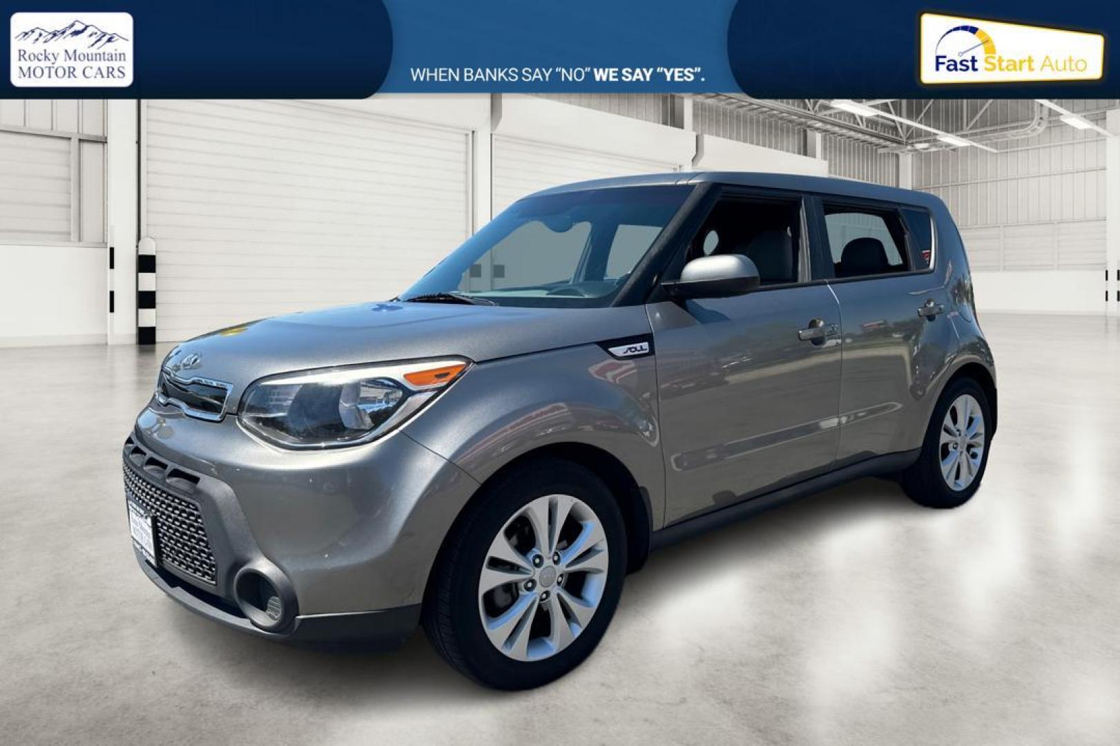 2015 Gray Kia Soul + (KNDJP3A51F7) with an 2.0L L4 DOHC 16V engine, 6-Speed Automatic transmission, located at 7755 State Street, Midvale, UT, 84047, (801) 753-9063, 40.610329, -111.892159 - Photo#6