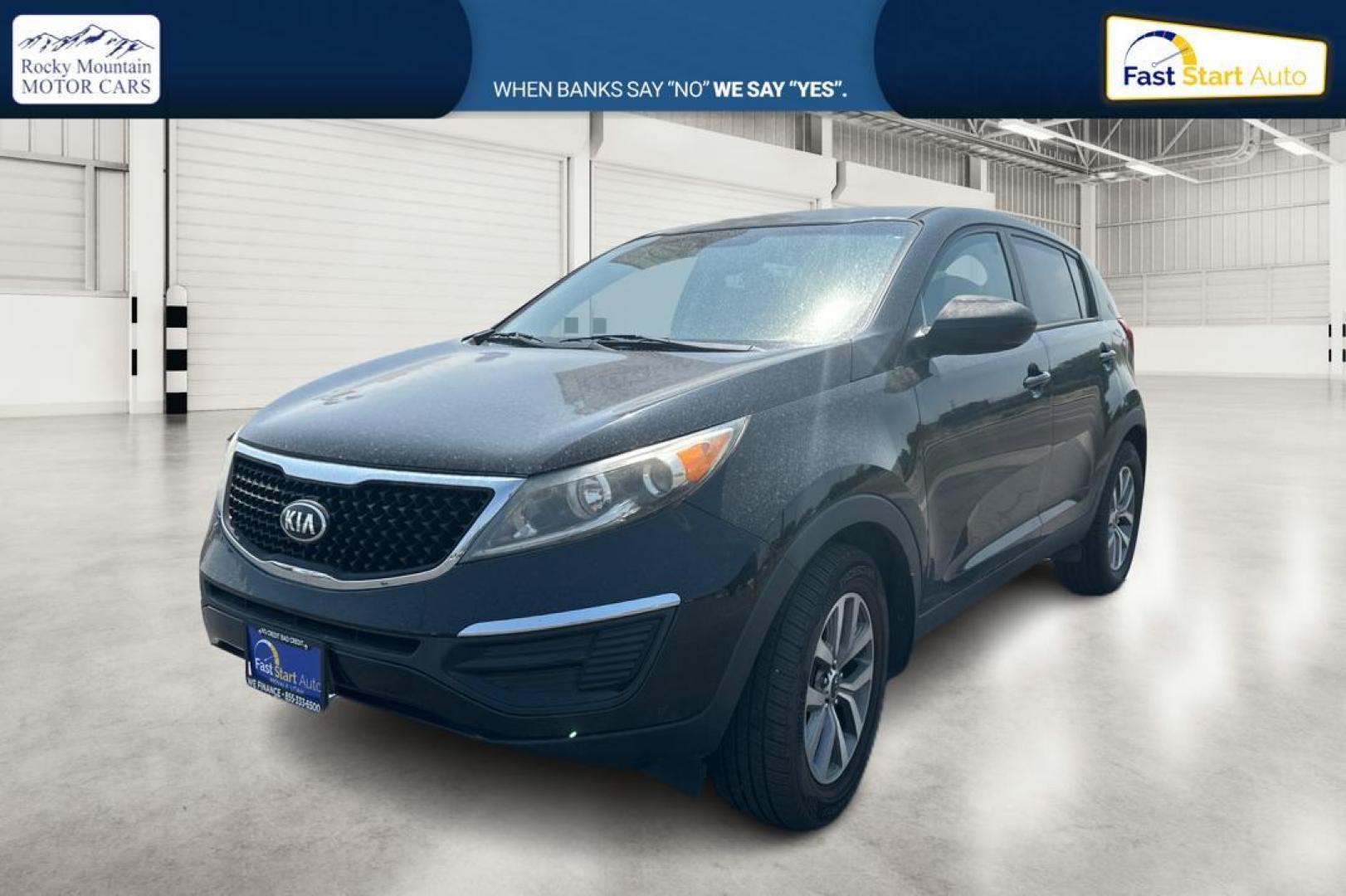 2015 Black Kia Sportage LX FWD (KNDPB3ACXF7) with an 2.4L V6 DOHC 24V engine, 6-Speed Automatic transmission, located at 767 S State Road, Pleasant Grove, UT, 84062, (801) 785-1058, 40.354839, -111.736687 - Photo#6