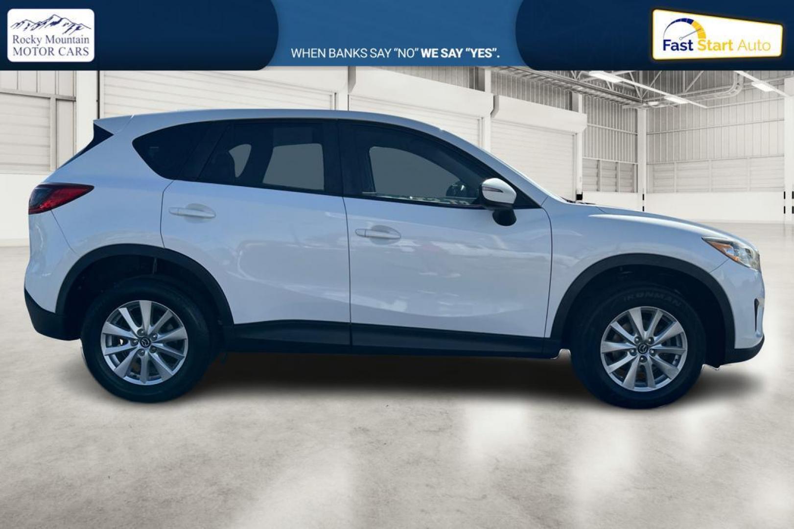 2015 White Mazda CX-5 Sport AT (JM3KE2BE4F0) with an 2.5L L4 DOHC 16V engine, 6-Speed Automatic transmission, located at 7755 State Street, Midvale, UT, 84047, (801) 753-9063, 40.610329, -111.892159 - Photo#1