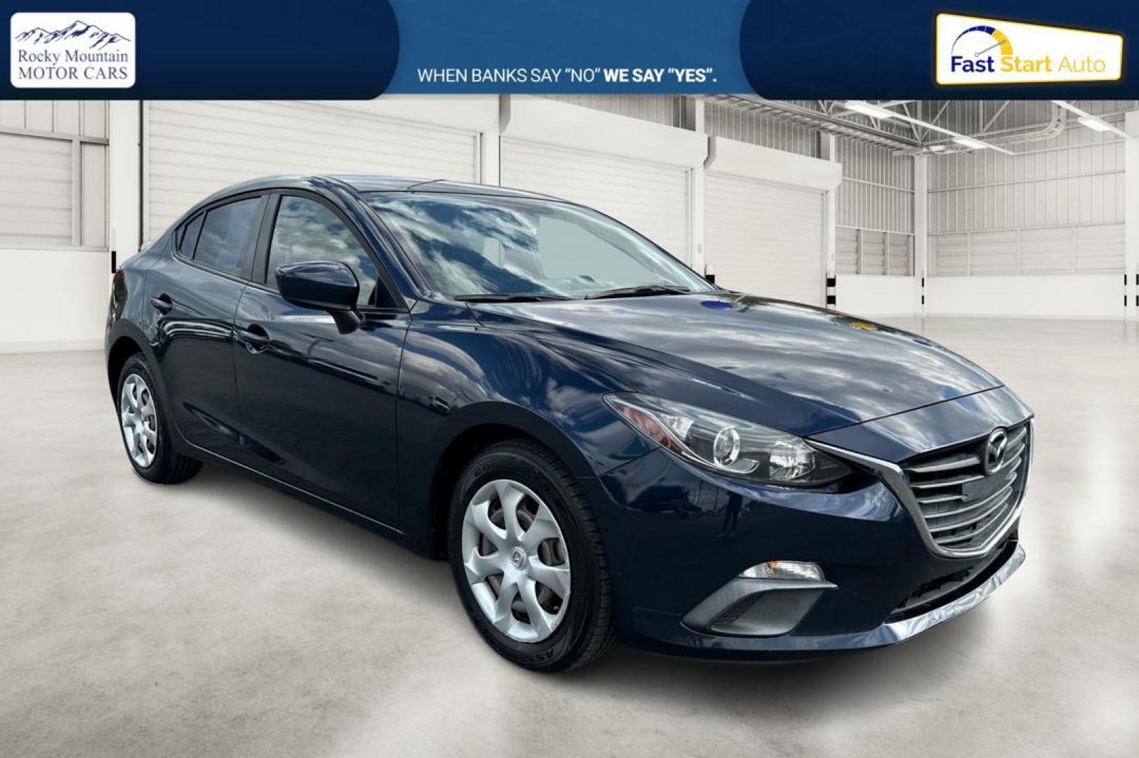 2015 Blue Mazda MAZDA3 i Sport AT 4-Door (3MZBM1U78FM) with an 2.0L L4 DOHC 16V engine, 6-Speed Automatic transmission, located at 7755 State Street, Midvale, UT, 84047, (801) 753-9063, 40.610329, -111.892159 - Photo#0