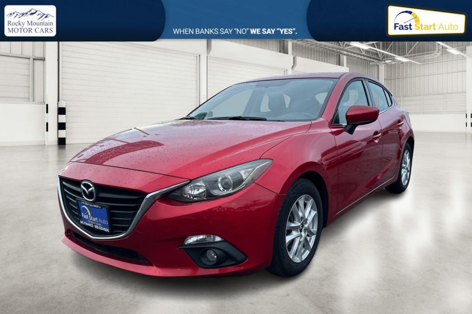 2015 Red Mazda MAZDA3 i Grand Touring AT 5-Door (JM1BM1M75F1) with an 2.0L L4 DOHC 16V engine, 6-Speed Automatic transmission, located at 7755 State Street, Midvale, UT, 84047, (801) 753-9063, 40.610329, -111.892159 - Photo#8