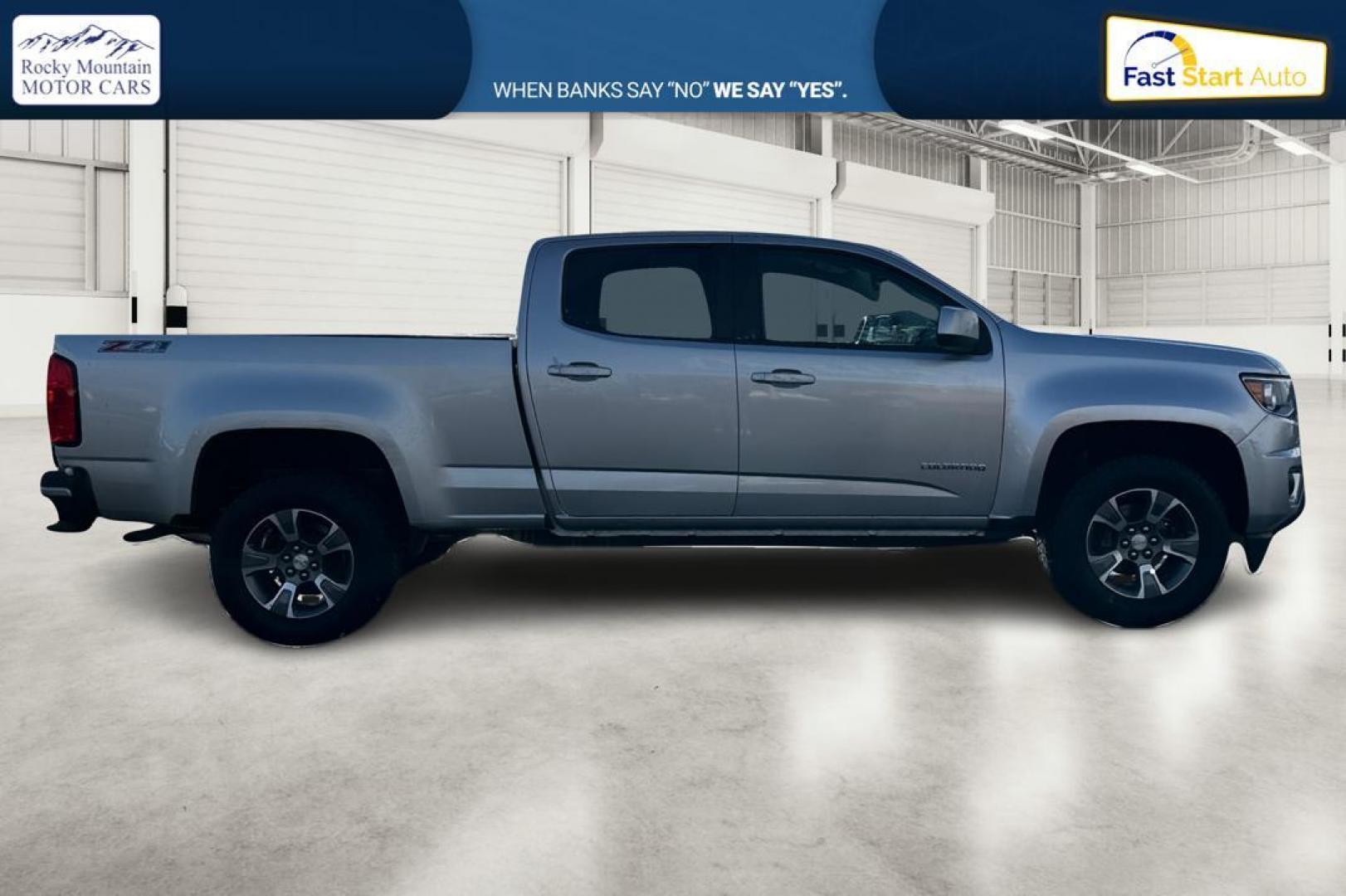 2016 Silver Chevrolet Colorado Z71 Crew Cab 4WD Long Box (1GCGTDE34G1) with an 3.6L V6 DOHC 24V GAS engine, 6A transmission, located at 7755 State Street, Midvale, UT, 84047, (801) 753-9063, 40.610329, -111.892159 - Photo#1