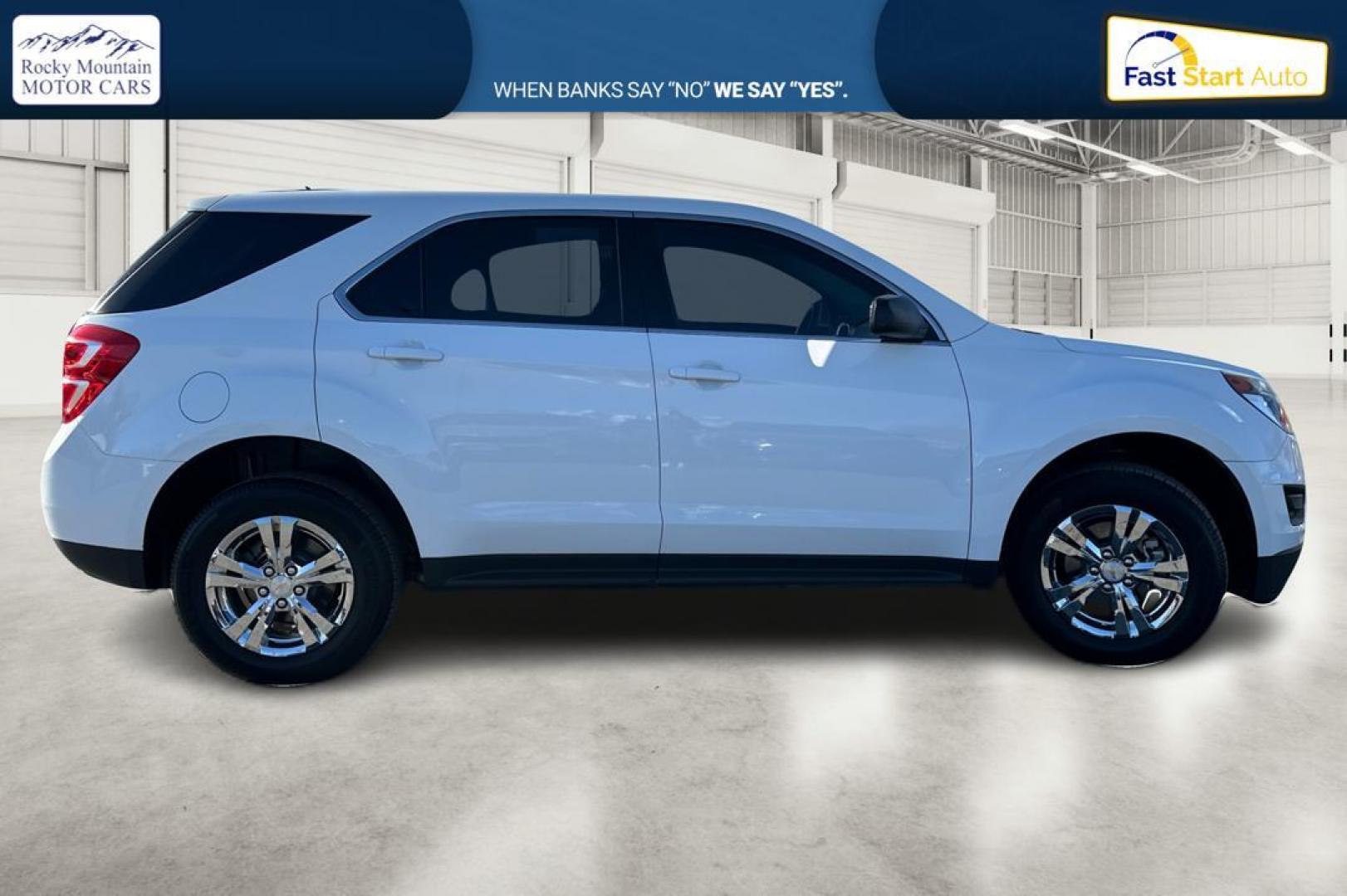 2016 White Chevrolet Equinox LS 2WD (2GNALBEK4G1) with an 2.4L L4 DOHC 16V FFV engine, 6A transmission, located at 7755 State Street, Midvale, UT, 84047, (801) 753-9063, 40.610329, -111.892159 - Photo#1