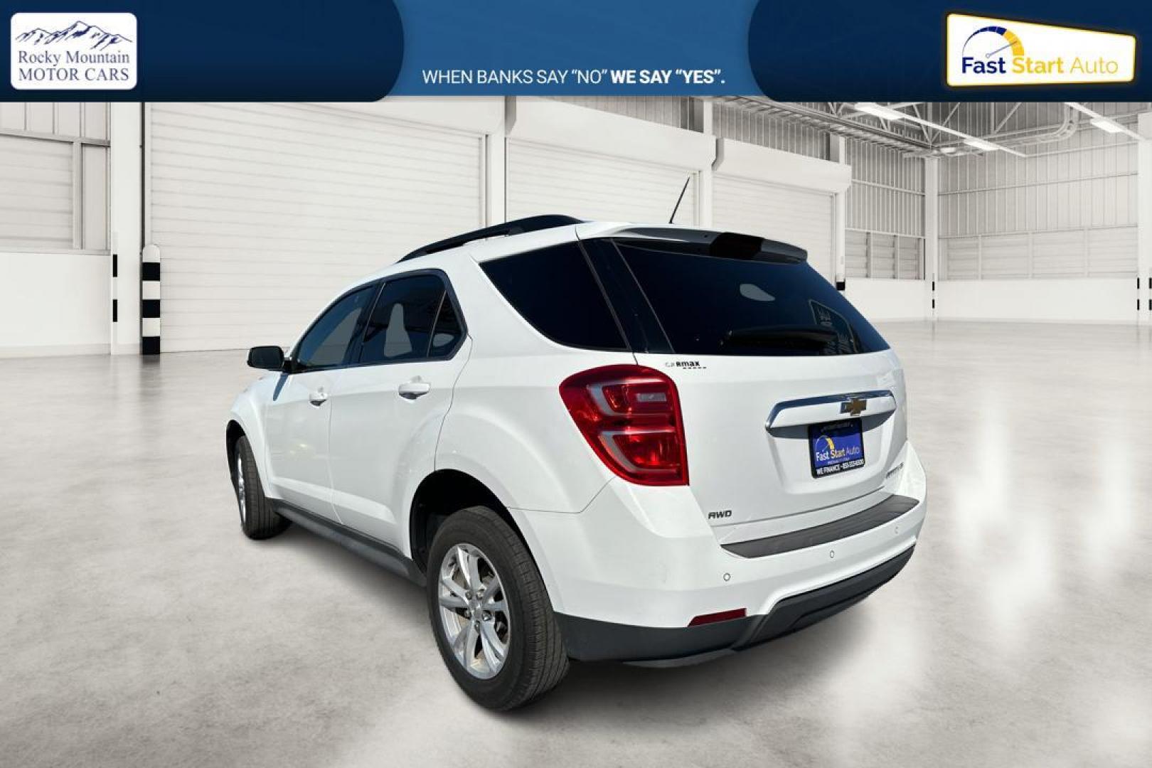 2016 White Chevrolet Equinox LT AWD (2GNFLFEK1G6) with an 2.4L L4 DOHC 16V FFV engine, 6A transmission, located at 7755 State Street, Midvale, UT, 84047, (801) 753-9063, 40.610329, -111.892159 - Photo#4