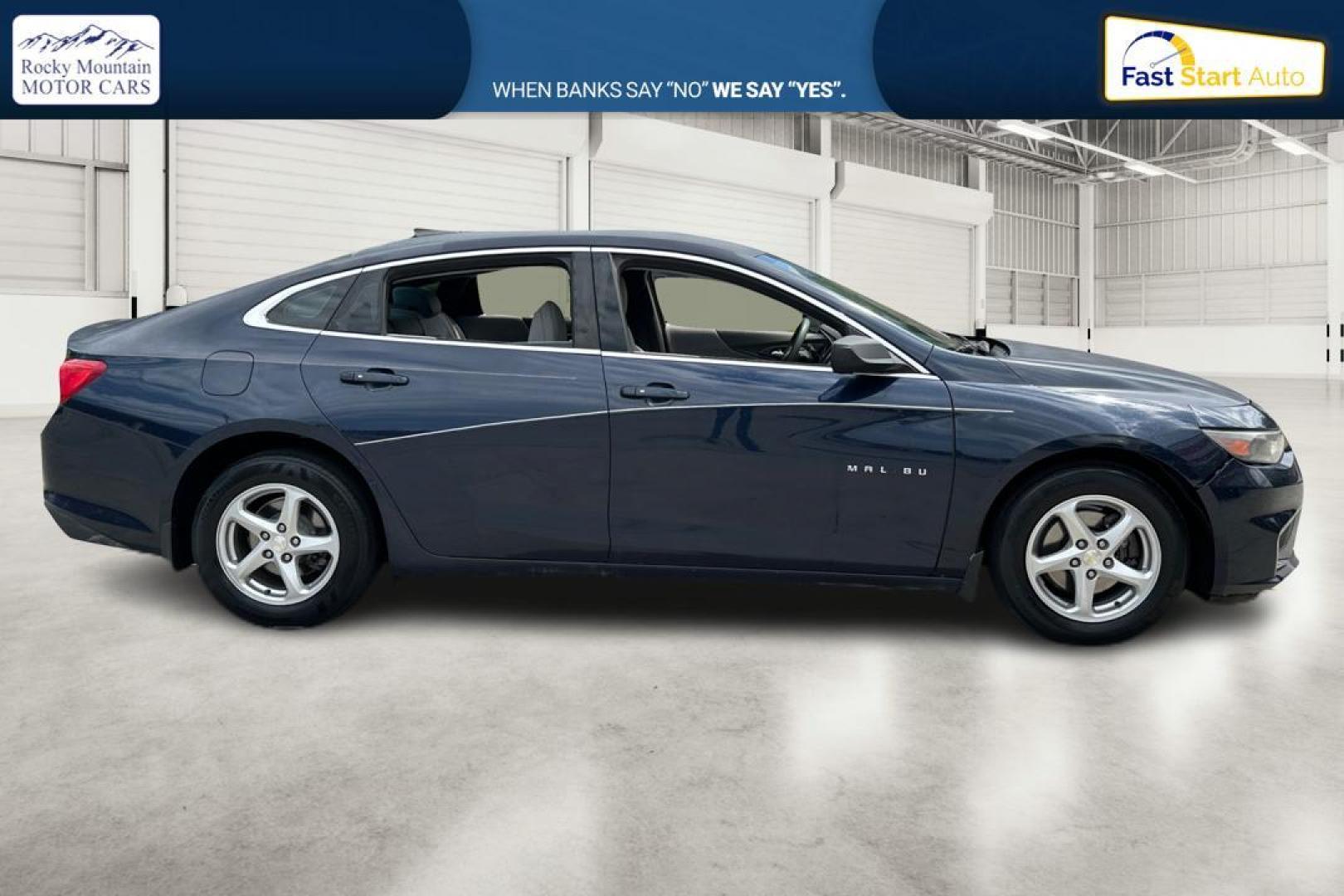 2016 Blue Chevrolet Malibu LS (1G1ZB5ST1GF) with an 1.5L L4 DOHC 16V engine, 6A transmission, located at 344 S Washington Blvd, Ogden, UT, 84404, (801) 399-1799, 41.255482, -111.970848 - Photo#1