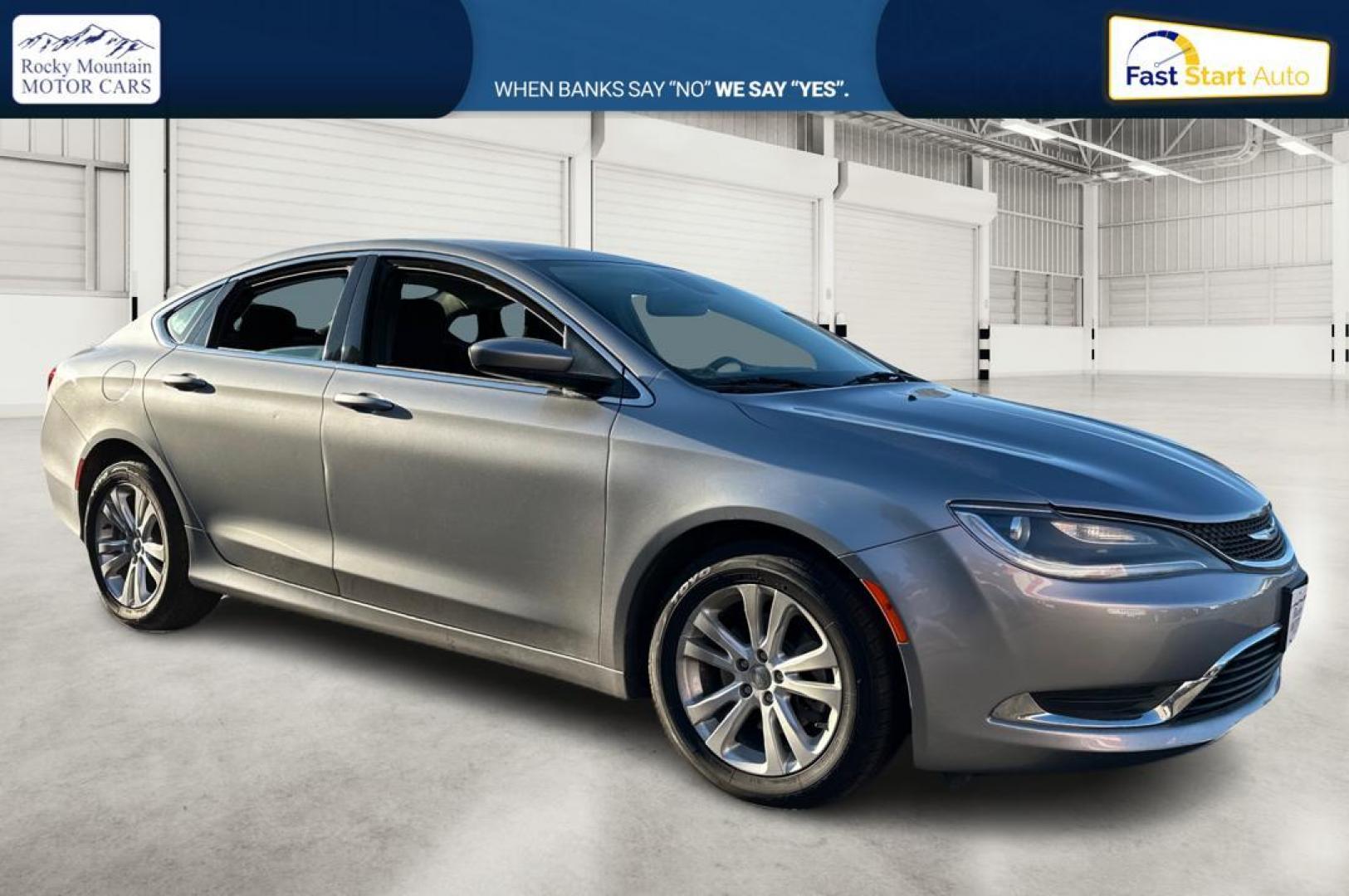 2016 Silver Chrysler 200 Limited (1C3CCCAB8GN) with an 2.4L L4 DOHC 16V engine, 9A transmission, located at 344 S Washington Blvd, Ogden, UT, 84404, (801) 399-1799, 41.255482, -111.970848 - Photo#0