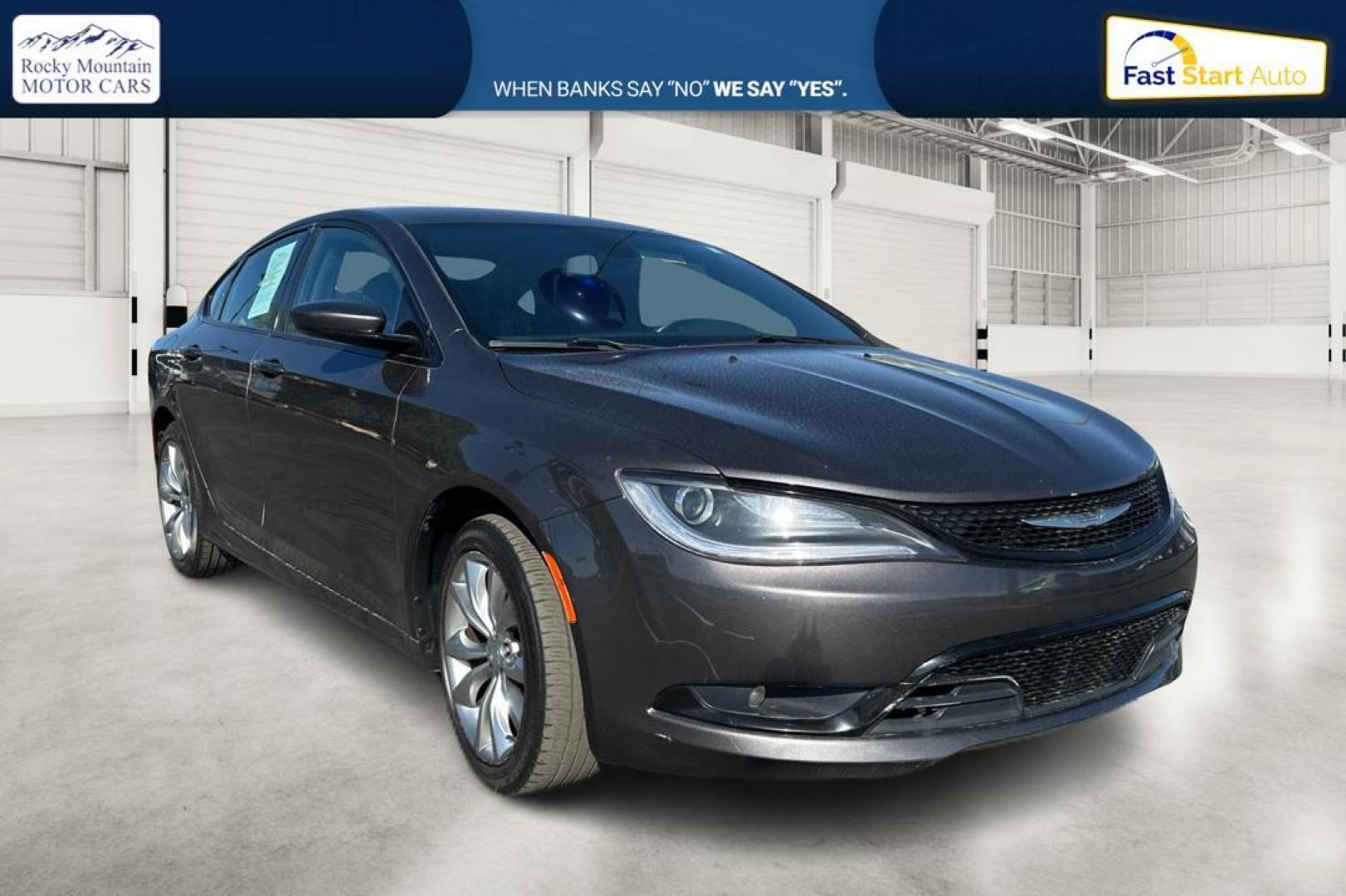 2016 Gray Chrysler 200 S (1C3CCCBB6GN) with an 2.4L L4 DOHC 16V engine, 9A transmission, located at 767 S State Road, Pleasant Grove, UT, 84062, (801) 785-1058, 40.354839, -111.736687 - Photo#0