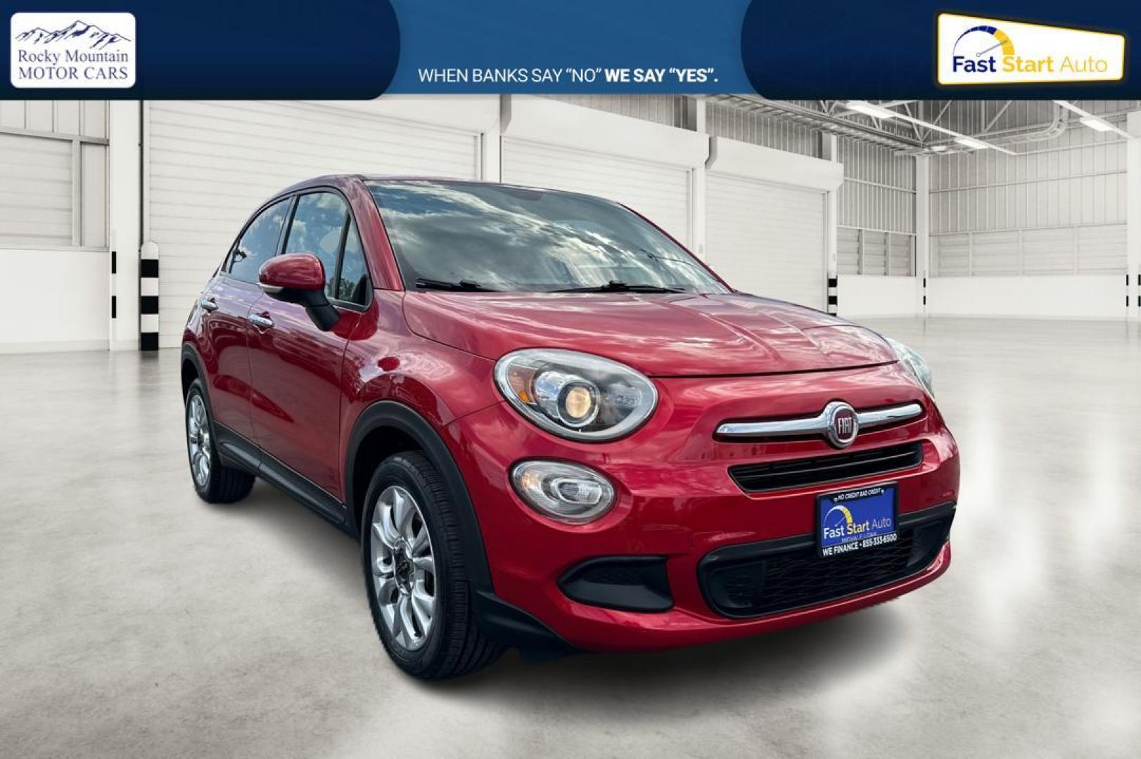 2016 Red Fiat 500x Easy (ZFBCFXBT3GP) with an 2.4L L4 engine, 9-Speed Automatic transmission, located at 7755 State Street, Midvale, UT, 84047, (801) 753-9063, 40.610329, -111.892159 - Photo#0