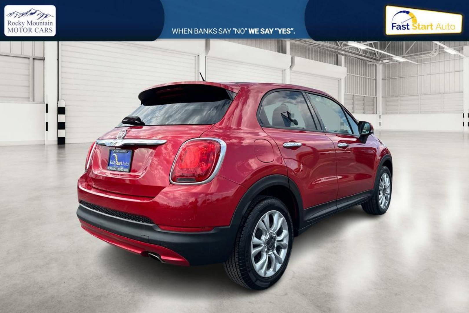 2016 Red Fiat 500x Easy (ZFBCFXBT3GP) with an 2.4L L4 engine, 9-Speed Automatic transmission, located at 7755 State Street, Midvale, UT, 84047, (801) 753-9063, 40.610329, -111.892159 - Photo#2