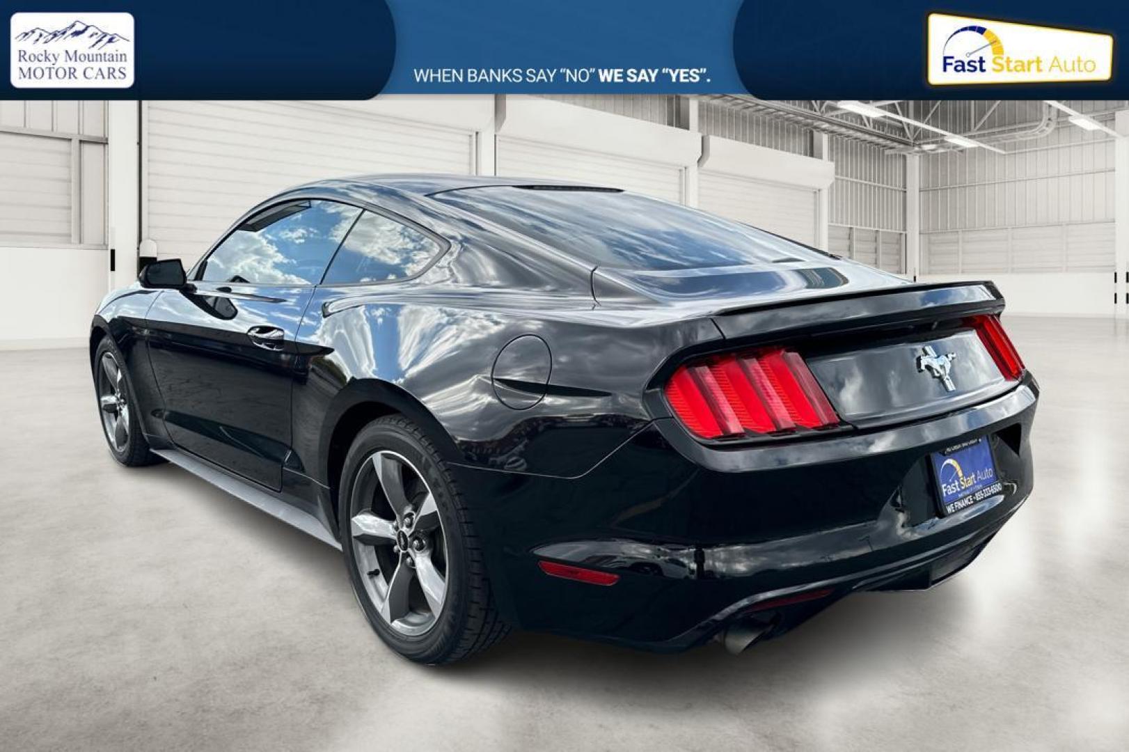 2016 Black Ford Mustang V6 Coupe (1FA6P8AM6G5) with an 3.7L V6 DOHC 24V engine, Auto, 6-Spd SelectShift transmission, located at 7755 State Street, Midvale, UT, 84047, (801) 753-9063, 40.610329, -111.892159 - Photo#5