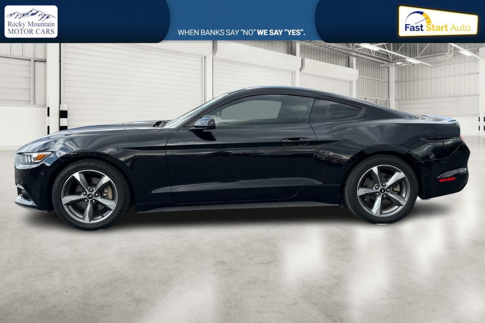 2016 Black Ford Mustang V6 Coupe (1FA6P8AM6G5) with an 3.7L V6 DOHC 24V engine, Auto, 6-Spd SelectShift transmission, located at 7755 State Street, Midvale, UT, 84047, (801) 753-9063, 40.610329, -111.892159 - Photo#6