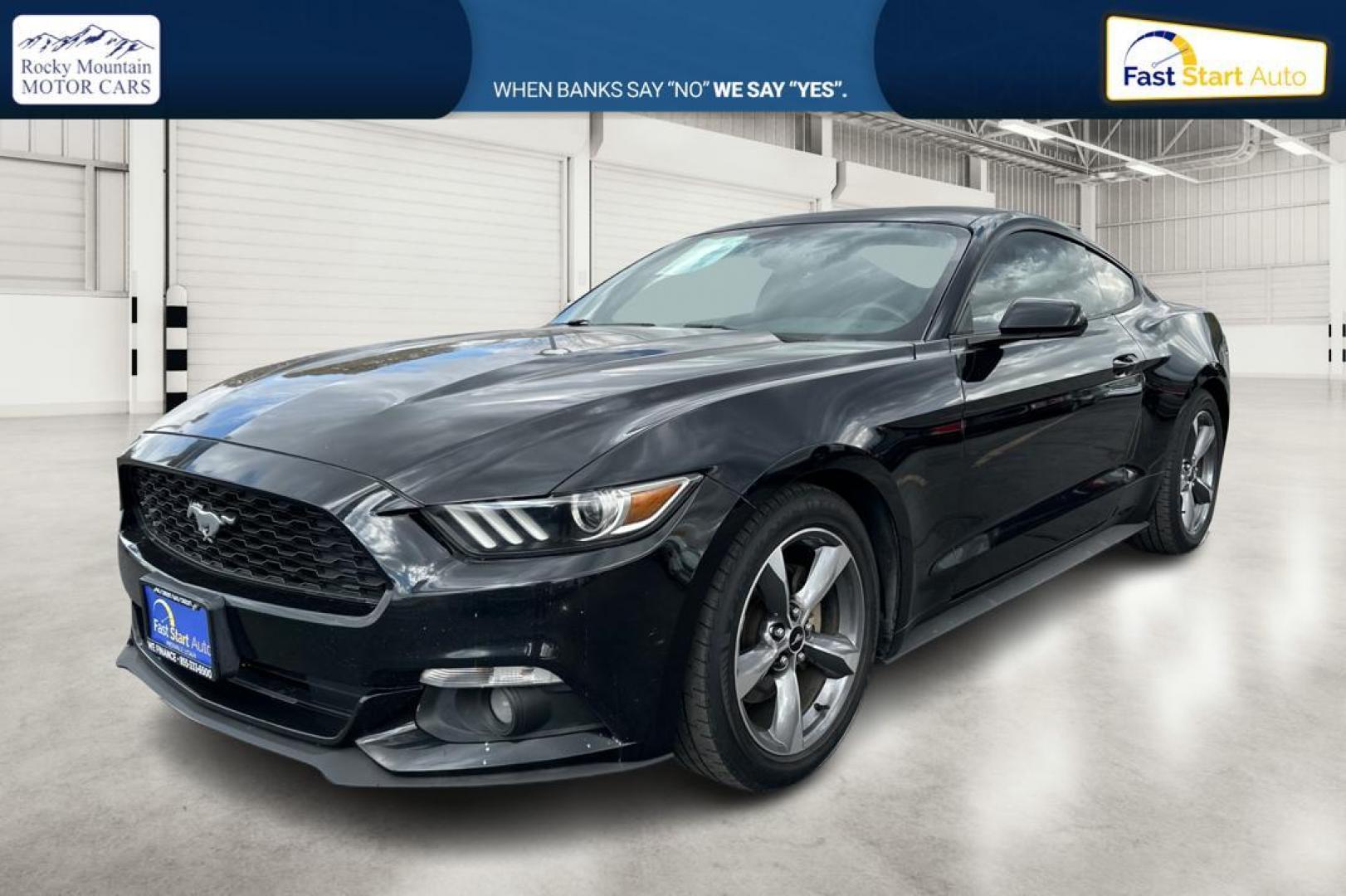 2016 Black Ford Mustang V6 Coupe (1FA6P8AM6G5) with an 3.7L V6 DOHC 24V engine, Auto, 6-Spd SelectShift transmission, located at 7755 State Street, Midvale, UT, 84047, (801) 753-9063, 40.610329, -111.892159 - Photo#8