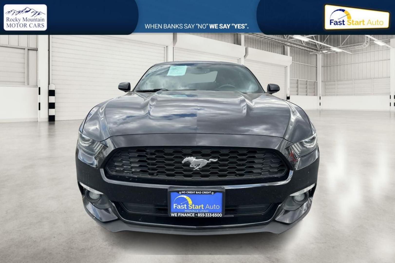 2016 Black Ford Mustang V6 Coupe (1FA6P8AM6G5) with an 3.7L V6 DOHC 24V engine, Auto, 6-Spd SelectShift transmission, located at 7755 State Street, Midvale, UT, 84047, (801) 753-9063, 40.610329, -111.892159 - Photo#9