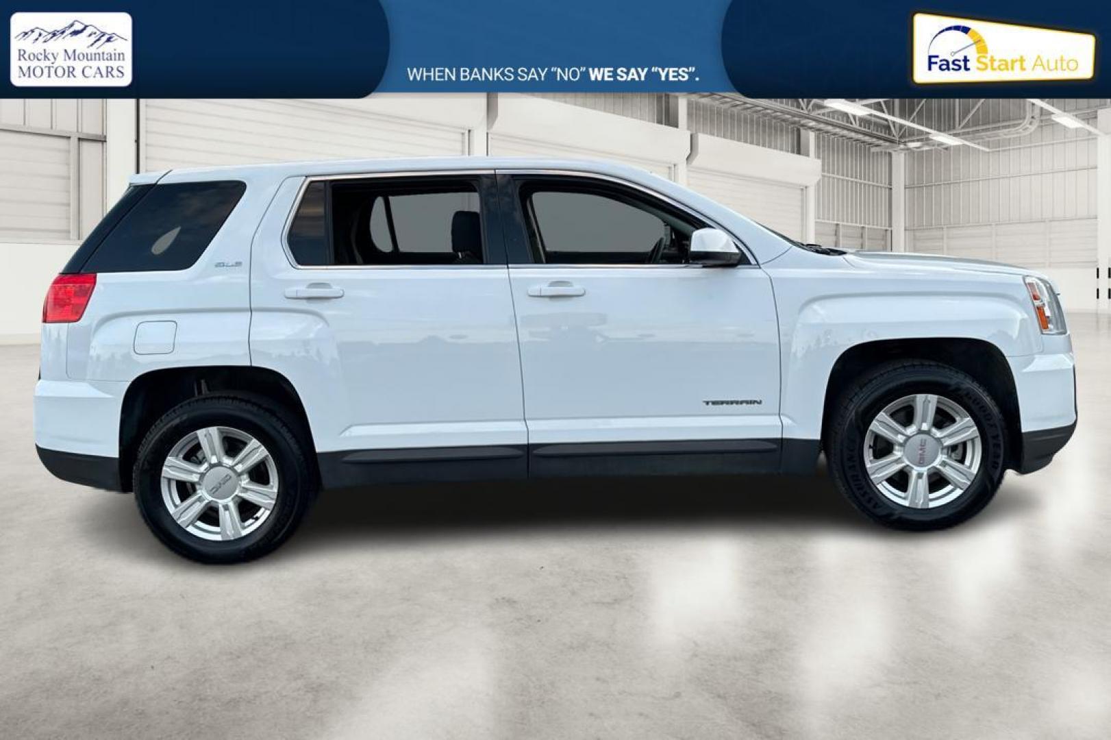 2016 White GMC Terrain SLE1 FWD (2GKALMEK0G6) with an 2.4L L4 DOHC 16V engine, 6A transmission, located at 767 S State Road, Pleasant Grove, UT, 84062, (801) 785-1058, 40.354839, -111.736687 - Photo#1