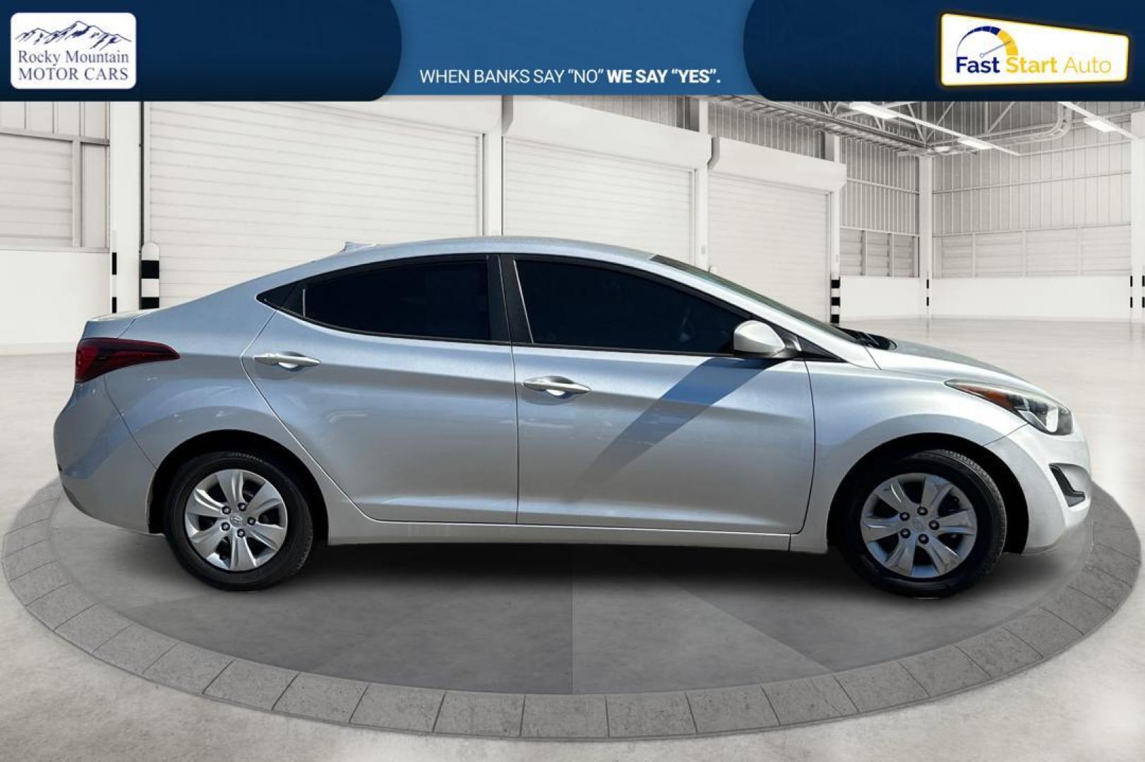 2016 Silver Hyundai Elantra Limited (5NPDH4AE8GH) with an 1.8L L4 DOHC 16V engine, 6-Speed Automatic transmission, located at 344 S Washington Blvd, Ogden, UT, 84404, (801) 399-1799, 41.255482, -111.970848 - Photo#1