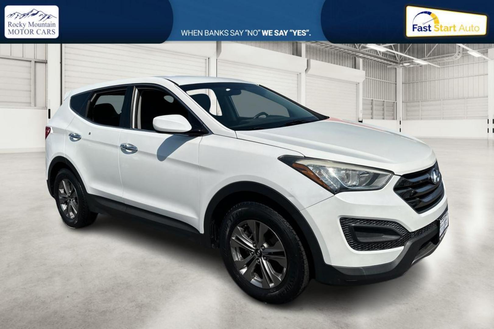 2016 White Hyundai Santa Fe Sport 2.4 FWD (5XYZT3LB3GG) with an 2.4L L4 DOHC 16V engine, 6-Speed Automatic transmission, located at 344 S Washington Blvd, Ogden, UT, 84404, (801) 399-1799, 41.255482, -111.970848 - Photo#0