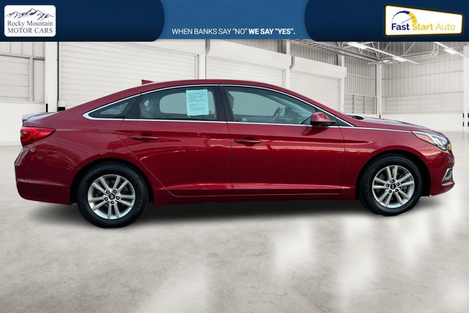 2016 Red Hyundai Sonata SE (5NPE24AF4GH) with an 2.4L L4 DOHC 16V engine, 7A transmission, located at 7755 State Street, Midvale, UT, 84047, (801) 753-9063, 40.610329, -111.892159 - Photo#1