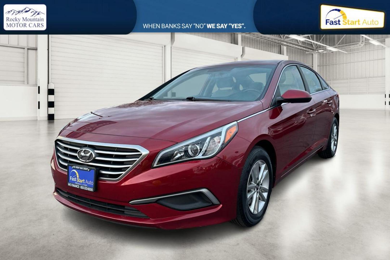 2016 Red Hyundai Sonata SE (5NPE24AF4GH) with an 2.4L L4 DOHC 16V engine, 7A transmission, located at 7755 State Street, Midvale, UT, 84047, (801) 753-9063, 40.610329, -111.892159 - Photo#8