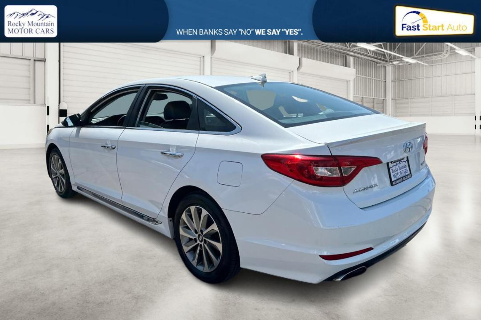 2016 White Hyundai Sonata Sport (5NPE34AF5GH) with an 2.4L L4 DOHC 16V engine, 6A transmission, located at 7755 State Street, Midvale, UT, 84047, (801) 753-9063, 40.610329, -111.892159 - Photo#4