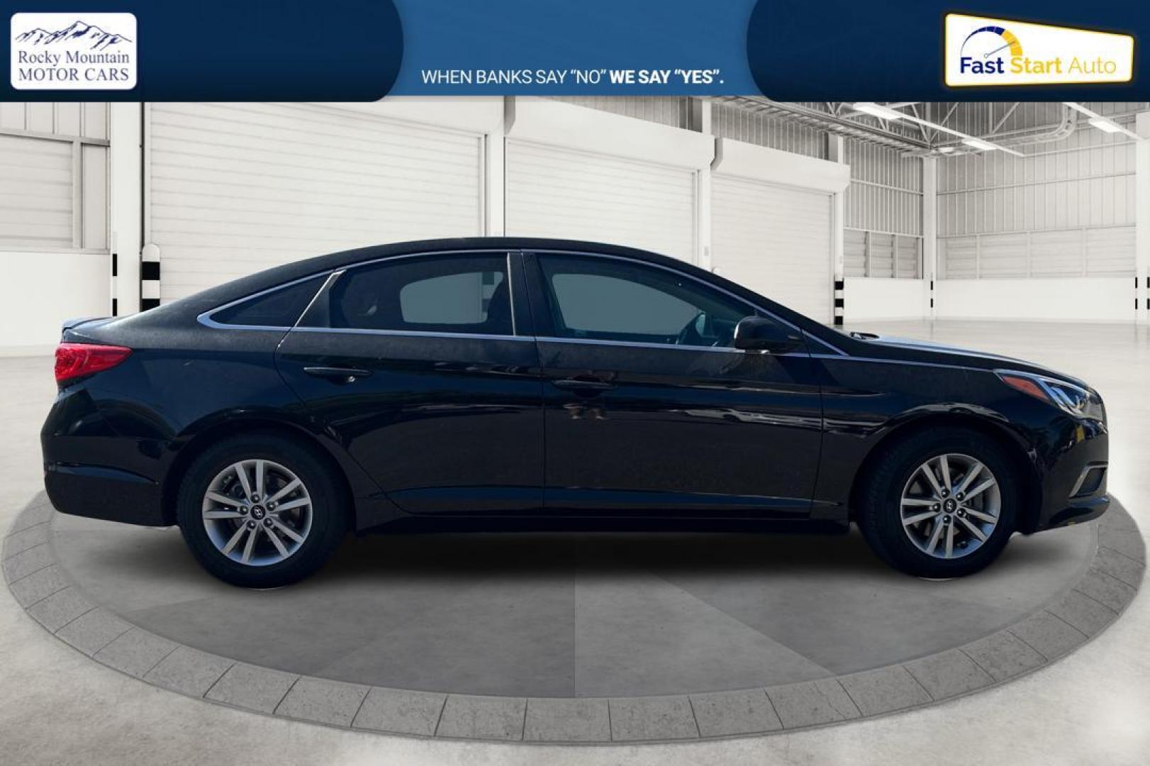 2016 Black Hyundai Sonata SE (5NPE24AF3GH) with an 2.4L L4 DOHC 16V engine, 7A transmission, located at 344 S Washington Blvd, Ogden, UT, 84404, (801) 399-1799, 41.255482, -111.970848 - Photo#1