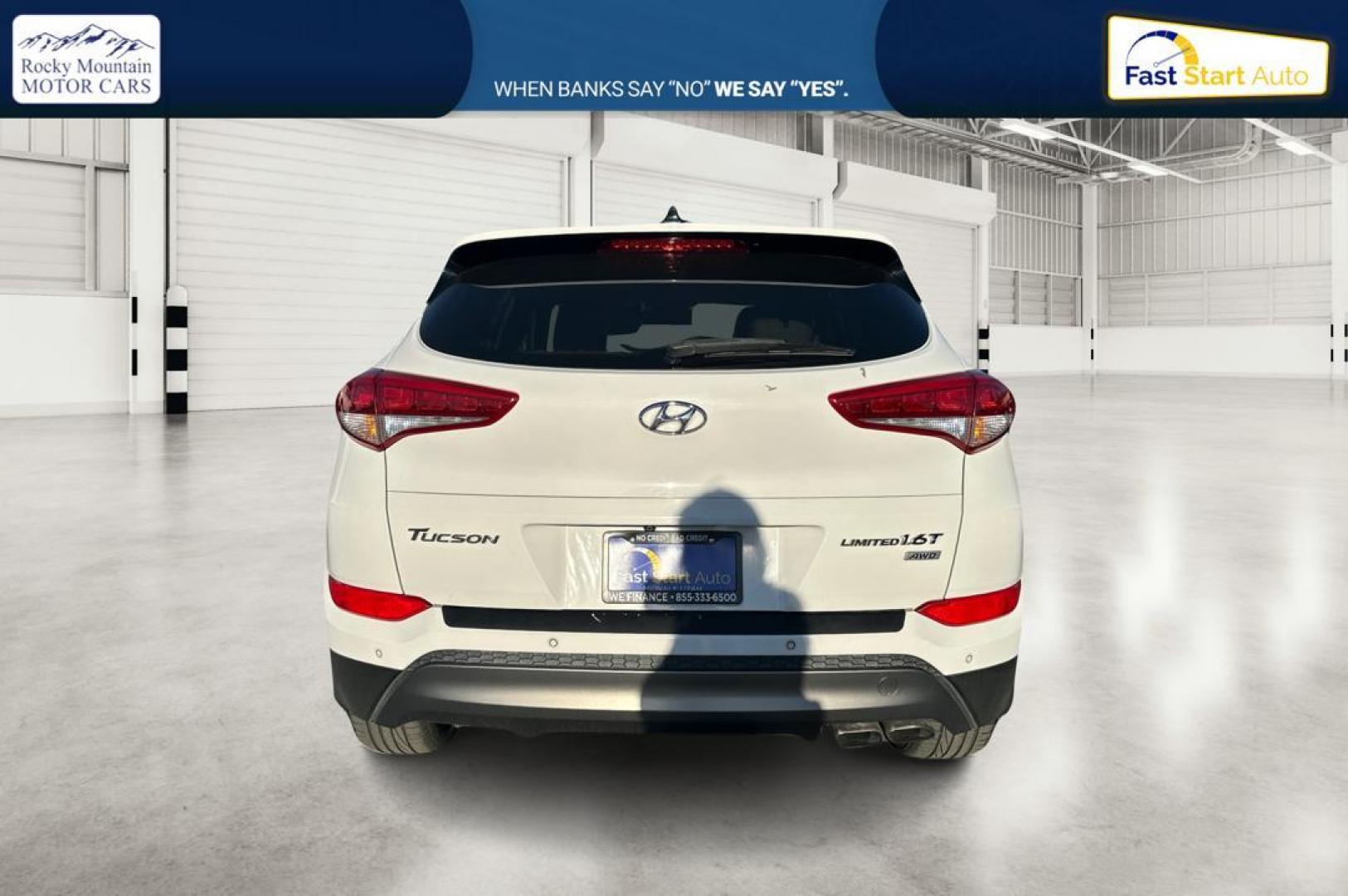 2016 White Hyundai Tucson Eco AWD (KM8J3CA29GU) with an 1.6L L4 DOHC 16V engine, 7A transmission, located at 7755 State Street, Midvale, UT, 84047, (801) 753-9063, 40.610329, -111.892159 - Photo#4