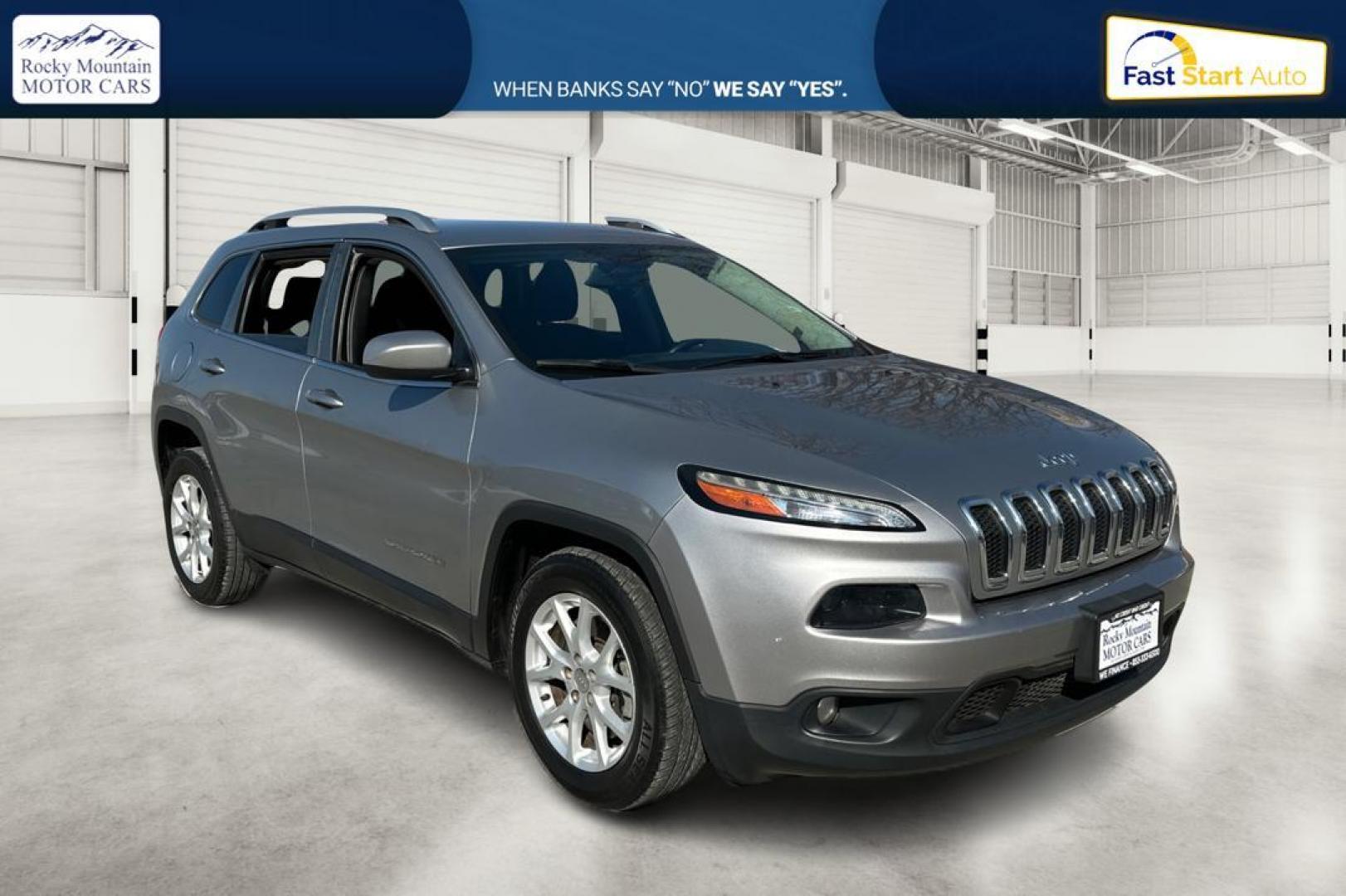 2016 Silver Jeep Cherokee Latitude FWD (1C4PJLCS7GW) with an 3.2L V6 DOHC 24V engine, 9A transmission, located at 767 S State Road, Pleasant Grove, UT, 84062, (801) 785-1058, 40.354839, -111.736687 - Photo#0