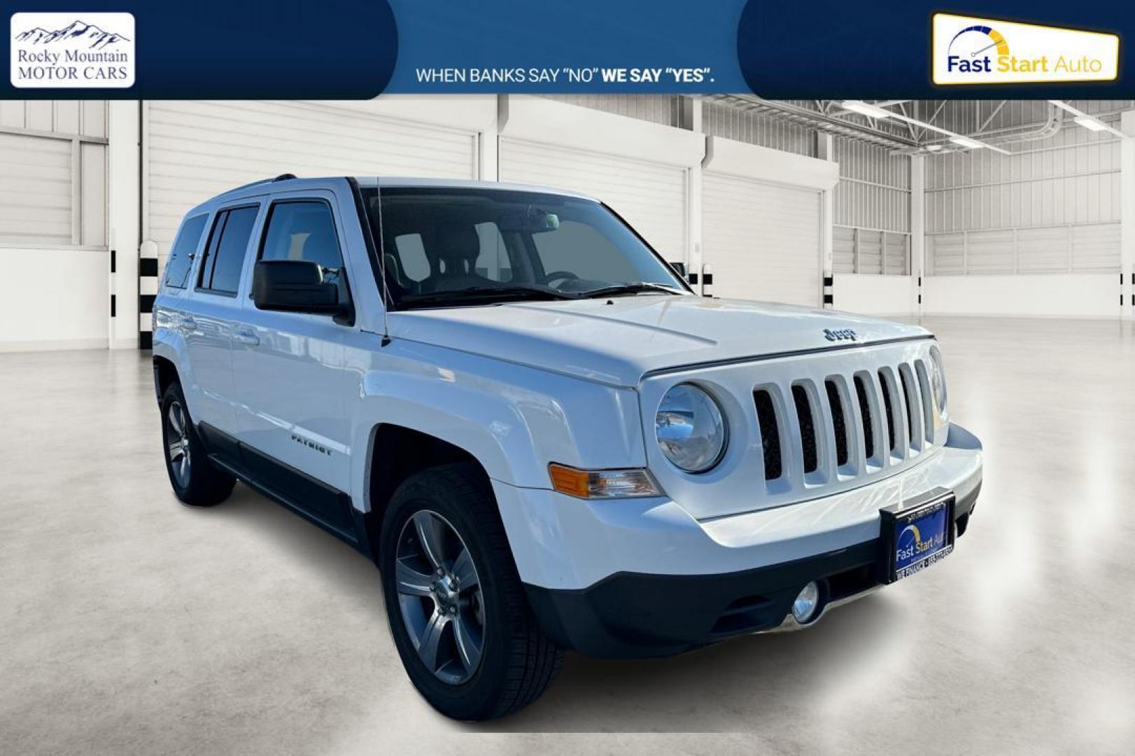 2016 White Jeep Patriot Latitude 4WD (1C4NJRFB3GD) with an 2.4L L4 DOHC 16V engine, Automatic, CVT transmission, located at 7755 State Street, Midvale, UT, 84047, (801) 753-9063, 40.610329, -111.892159 - Photo#0