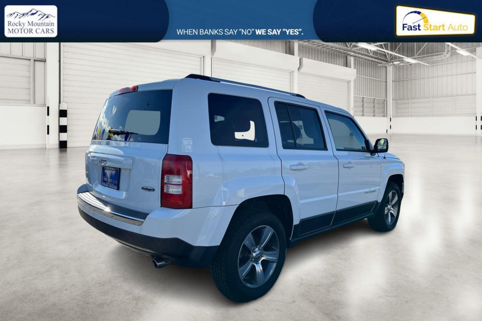 2016 White Jeep Patriot Latitude 4WD (1C4NJRFB3GD) with an 2.4L L4 DOHC 16V engine, Automatic, CVT transmission, located at 7755 State Street, Midvale, UT, 84047, (801) 753-9063, 40.610329, -111.892159 - Photo#2