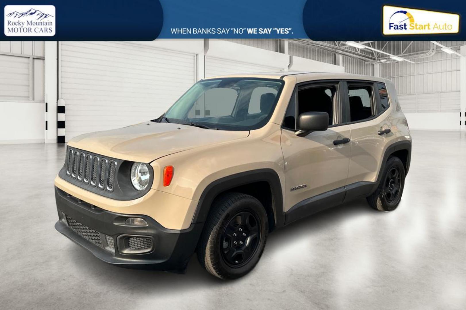 2016 Tan Jeep Renegade Sport FWD (ZACCJAAW3GP) with an 1.4L L4 DOHC 16V TURBO engine, 6M transmission, located at 767 S State Road, Pleasant Grove, UT, 84062, (801) 785-1058, 40.354839, -111.736687 - Photo#6