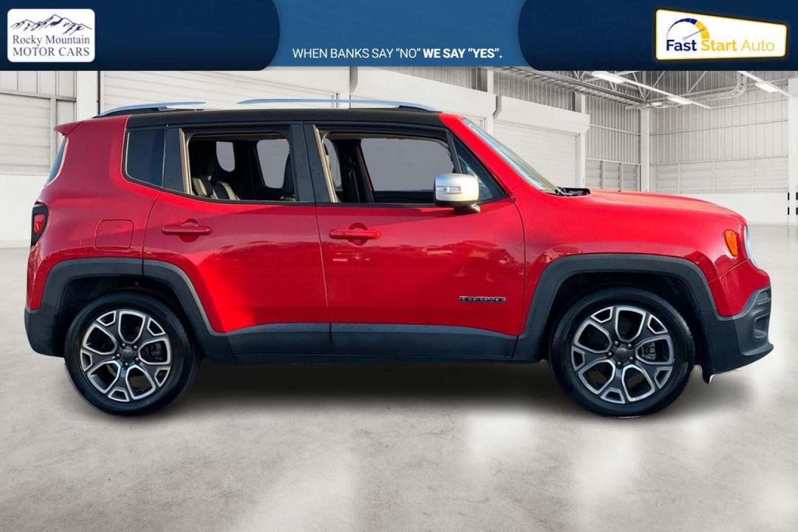 2016 Red Jeep Renegade Limited FWD (ZACCJADT7GP) with an 2.4L L4 DOHC 16V engine, 9A transmission, located at 344 S Washington Blvd, Ogden, UT, 84404, (801) 399-1799, 41.255482, -111.970848 - Photo#1